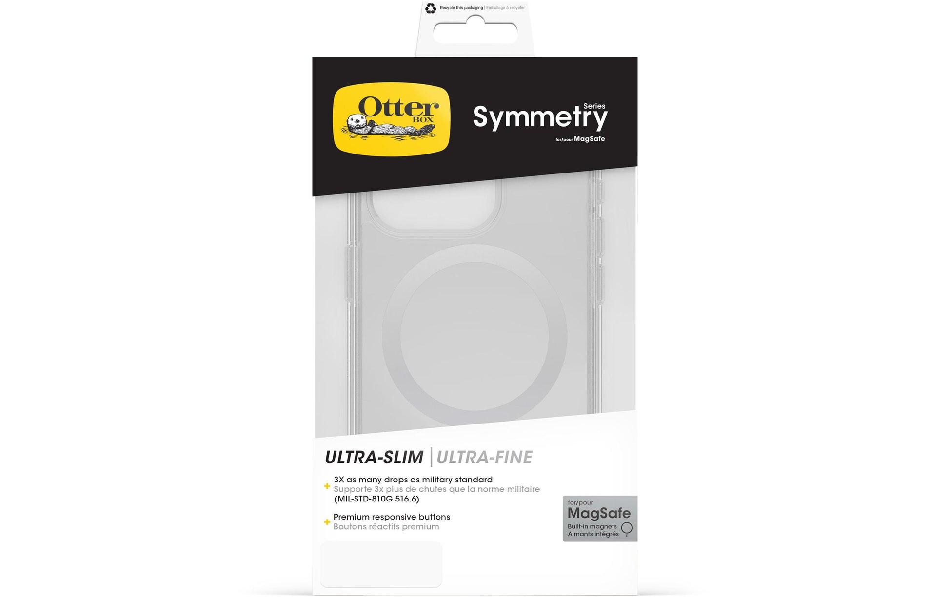 OtterBox Backcover Symmetry – für Apple iPhone 15 Pro – transparent
