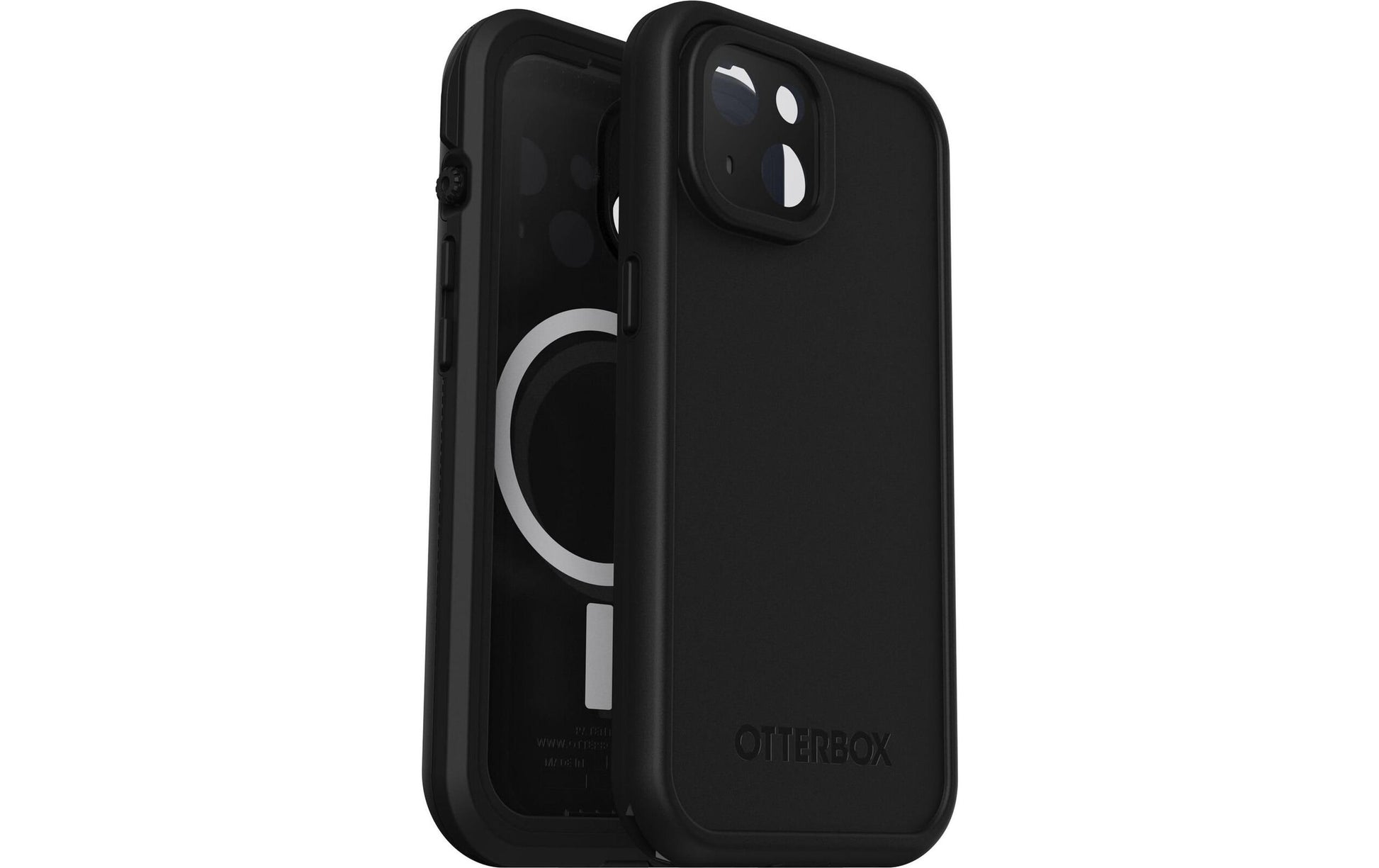 OtterBox Outdoor Cover Fre Backcover – für Apple iPhone 15, Kautschuk, Schwarz