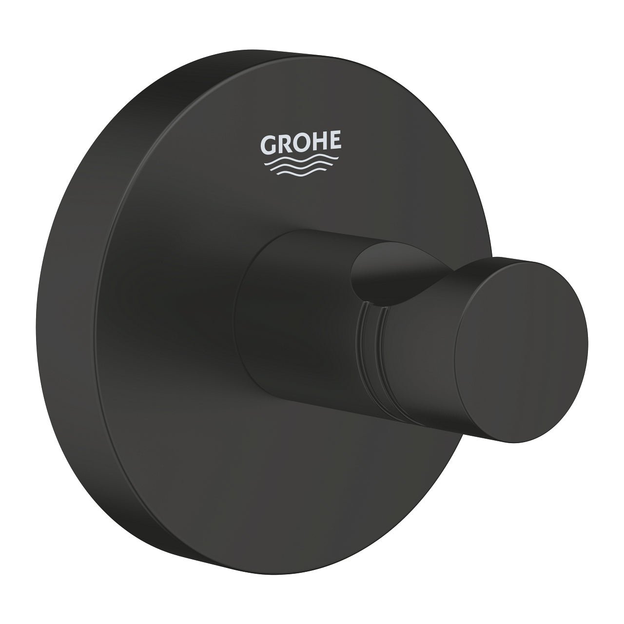 GROHE Haken Start – Metall, 5 kg, zum Schrauben, 5,4×5,4×4,5 cm, Schwarz