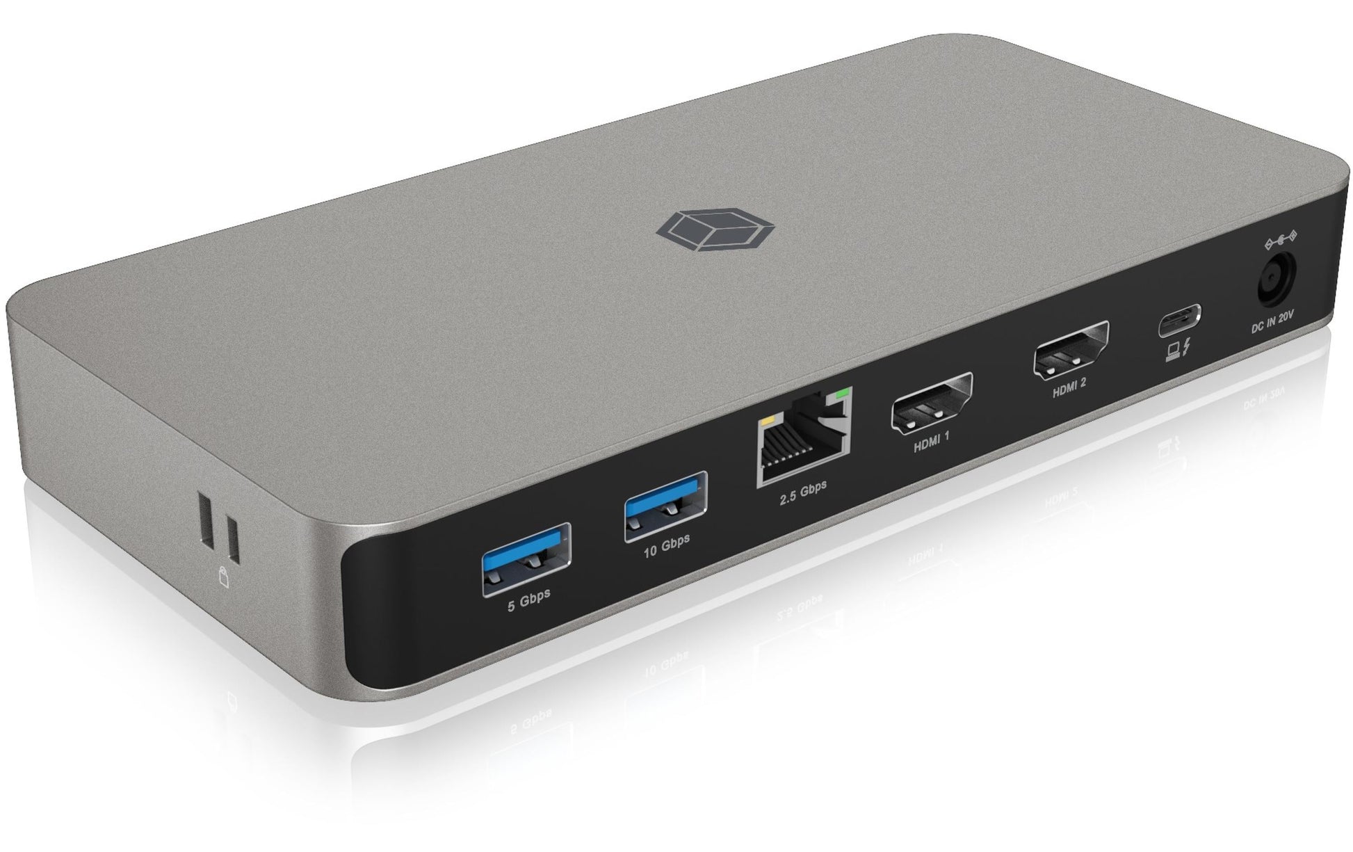 ICY BOX IB-DK2880-C41 Dockingstation – USB4, 2× HDMI, 3× USB-A, 1× USB-C, 100 W PD, 2.5GbE, 3,5 mm Audio