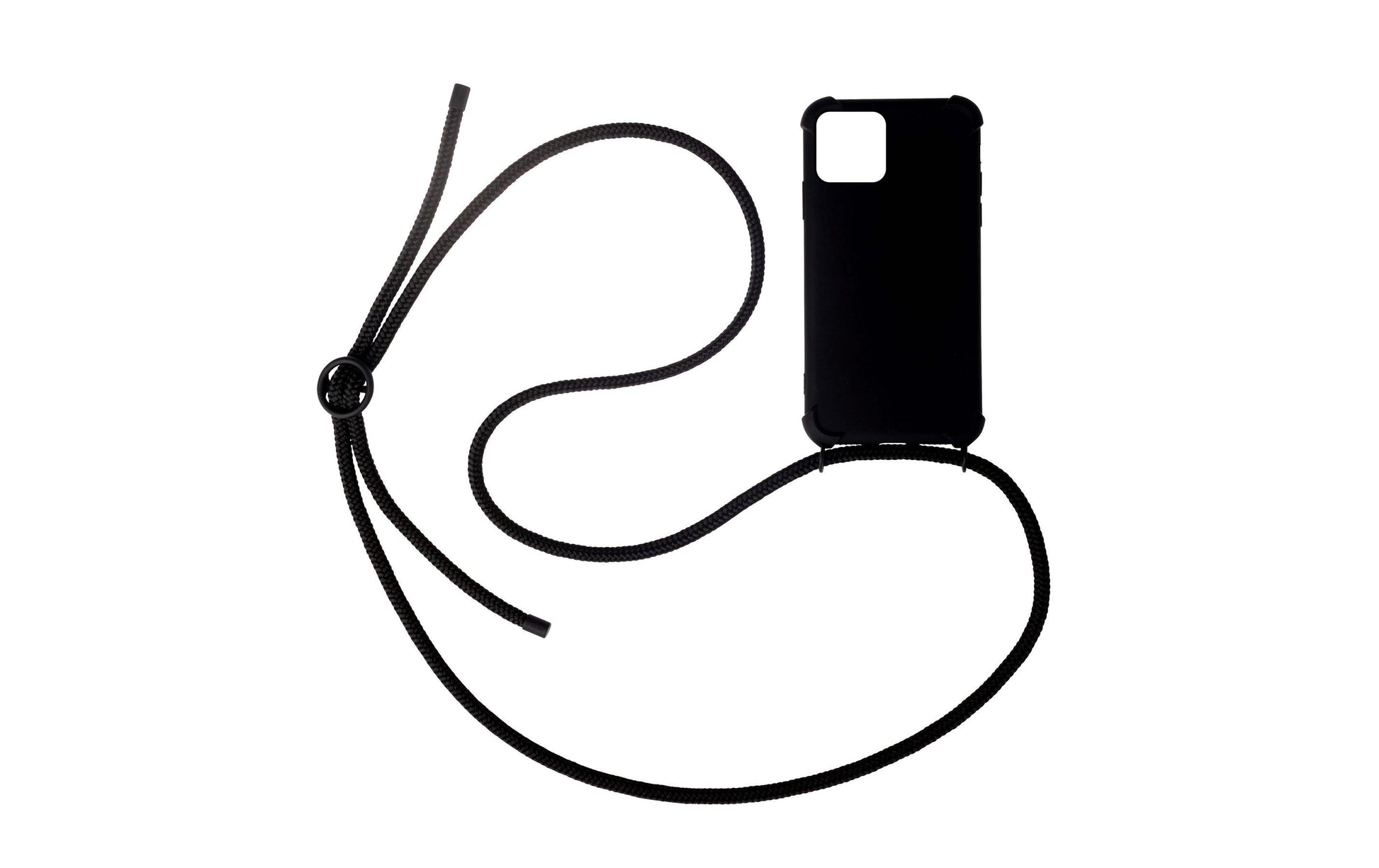 Urbany's Backcover – für Apple iPhone 15 Pro, Kunststoff, Schwarz, mit Trageband