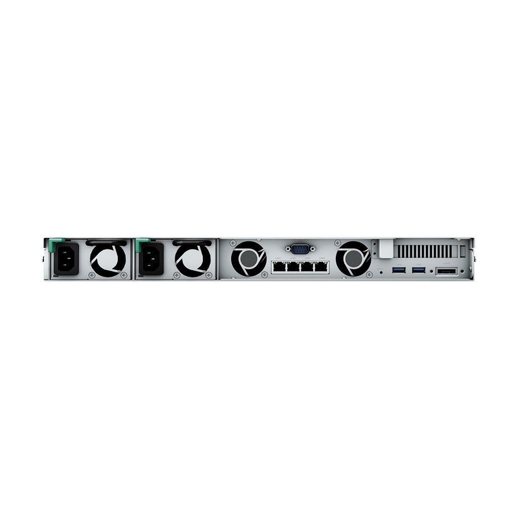 Synology RS822RP+ – 4-Bay Rack 1U NAS – AMD Ryzen V1500B, 2 GB RAM, 1GbE, DSM, redundantes Netzteil