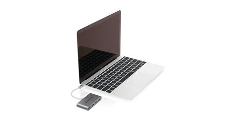 iogear HUB-C USB-Hub – USB-C, 4× USB-A, für Windows/Mac