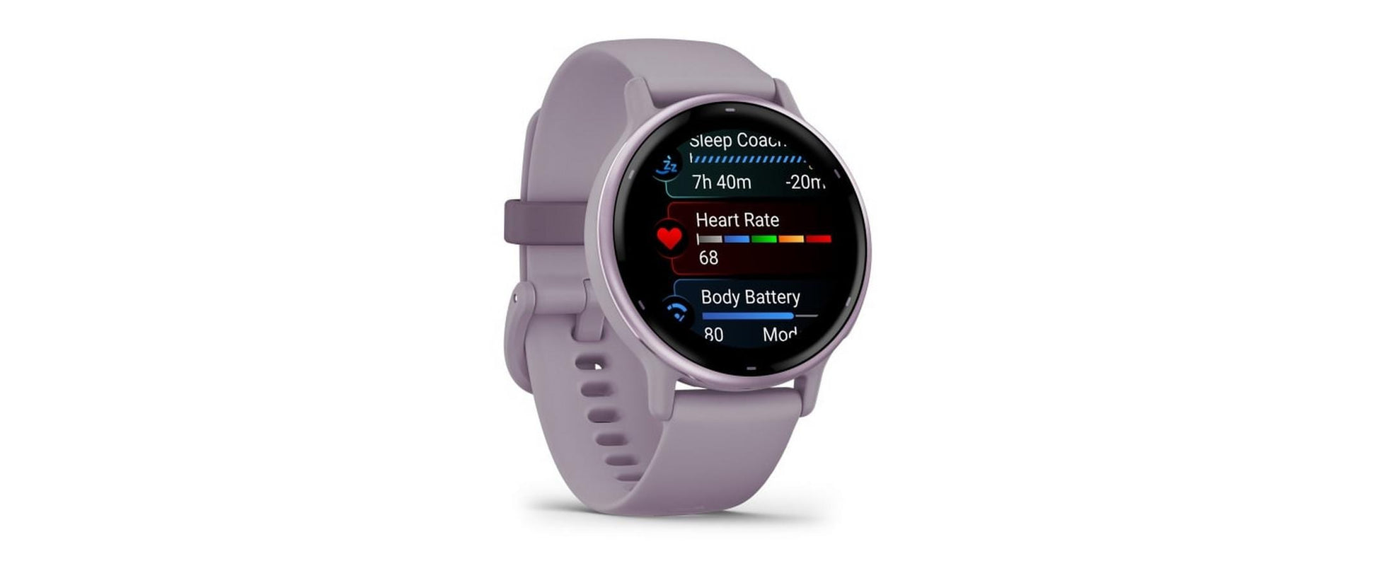 Garmin Vivoactive 5 – Smartwatch – 42,2 mm, 1,2" AMOLED, GPS, Gorilla Glass, 5 ATM, Orchidee, Silikonband