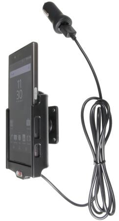 Brodit Auto-Halterung mit USB-Ladung über Zigarettenanzünder (12 V) – für Sony Xperia Z5 – Schwarz