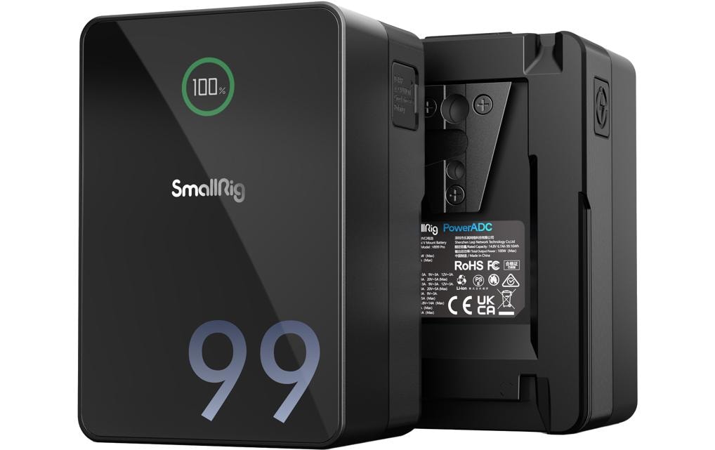 SmallRig VB99 Pro V-Mount Akku – 99,16 Wh, 14,8 V – D-Tap, USB-A/USB-C – für Camcorder, Kameras, Monitore usw.