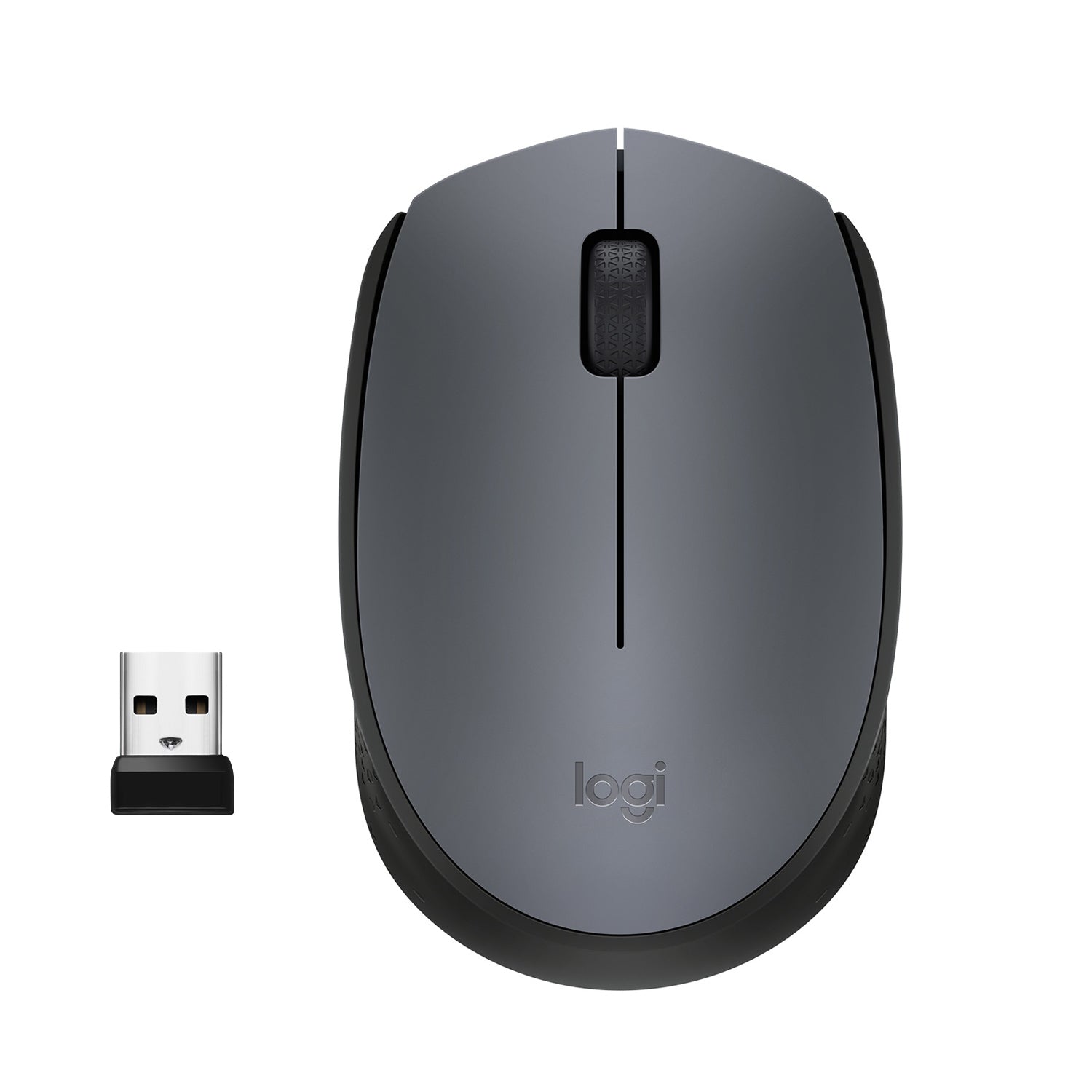 Logitech M170 – Maus – Kabellos (2,4 GHz), 1000 DPI, beidhändig, Grau