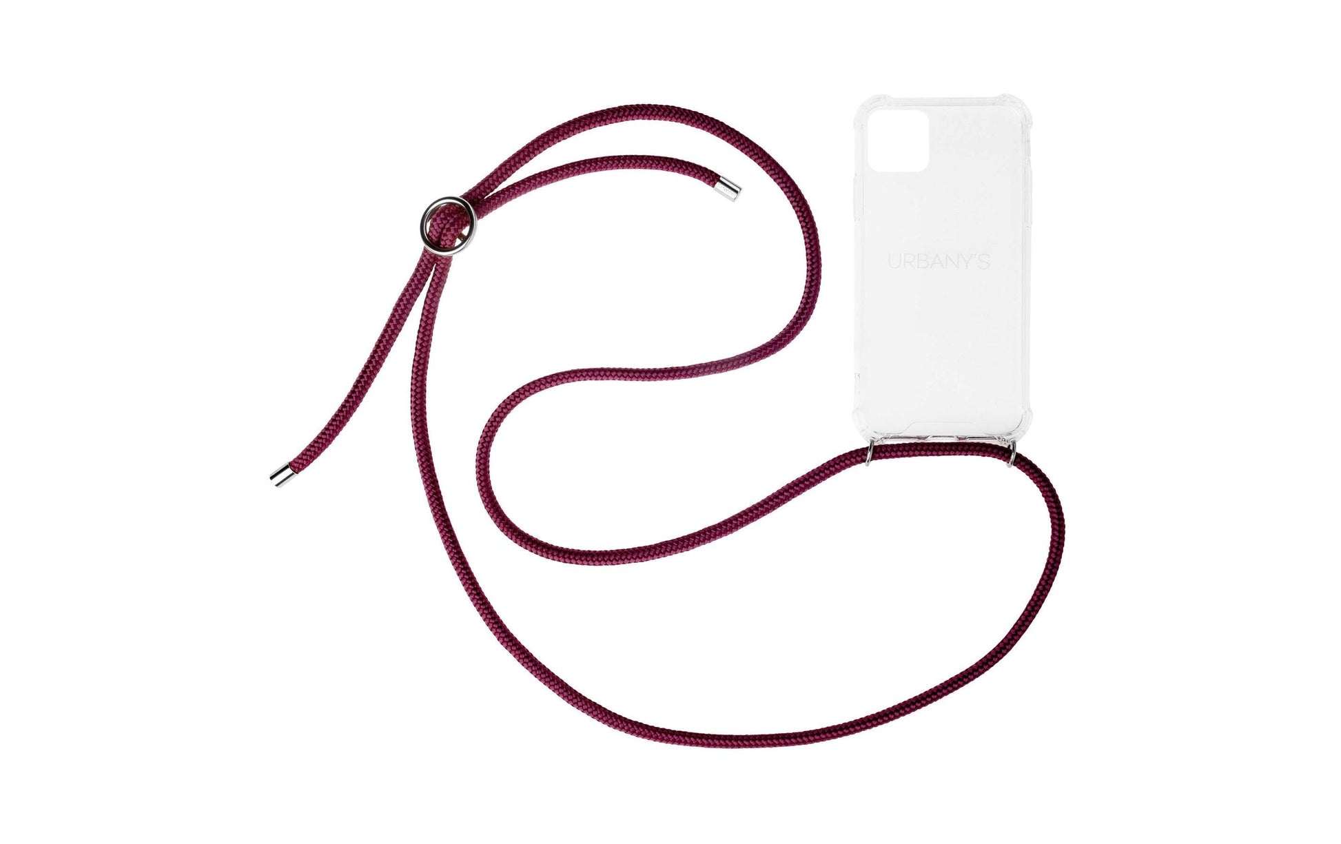 Urbany's Necklace-Hülle – für Apple iPhone 15 Pro Max – rot – mit Kordel, stossdämpfend