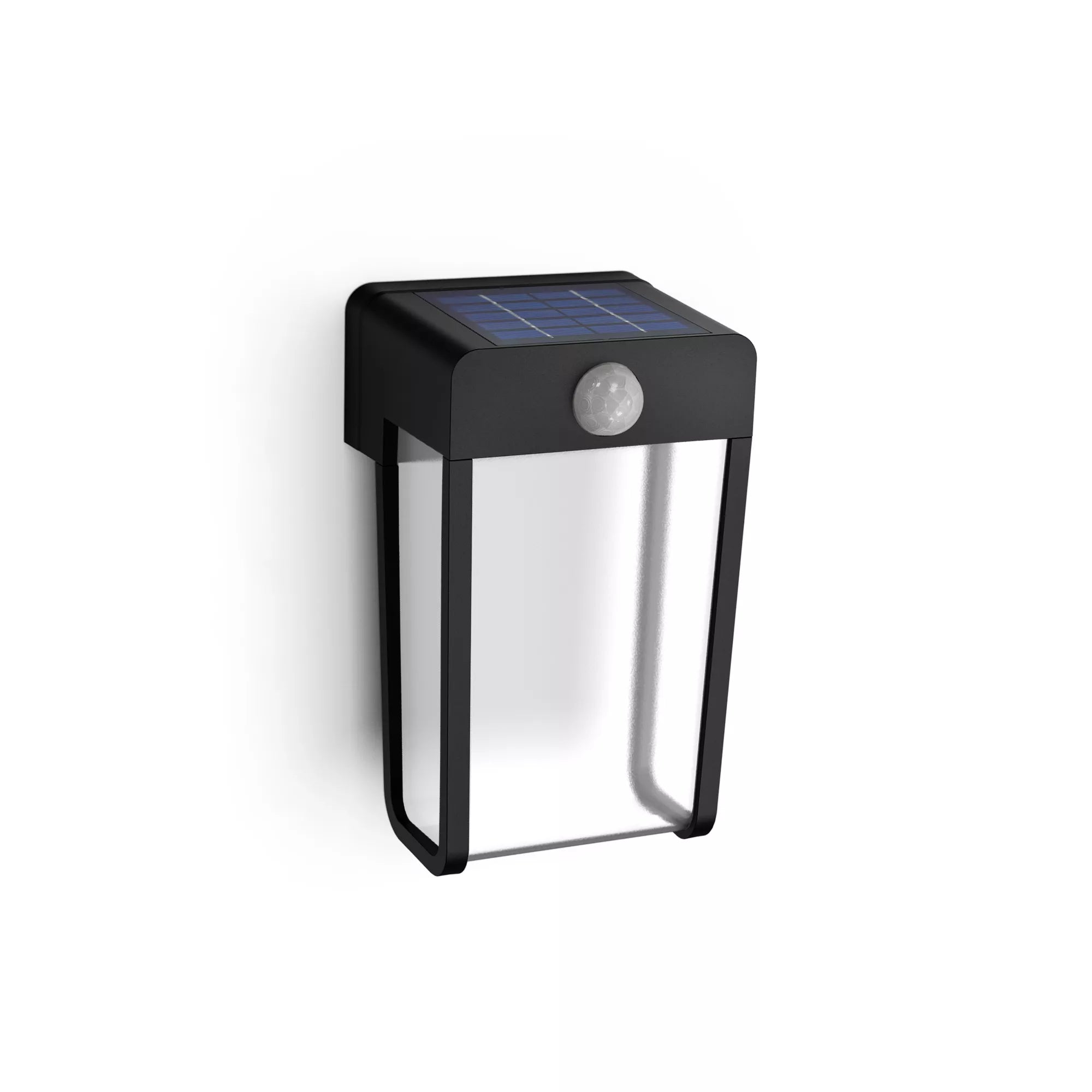 Philips by Signify Philips Aussenwandleuchte – 2700 K – IP44 – Solarbetrieb – mit Bewegungsmelder – Schwarz – Kunststoff
