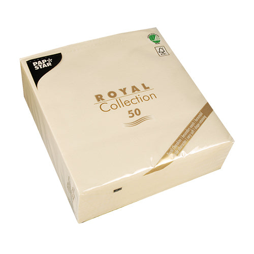 Papstar Servietten Royal Collection, 40 × 40 cm, champagner – FSC – 50 Stk.
