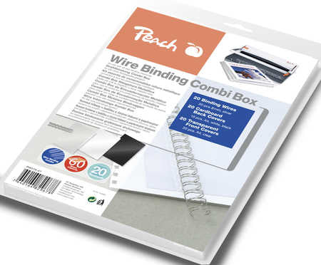 Peach Drahtbinderücken – A4 – Ø 8 mm – bis 60 Blatt, silber