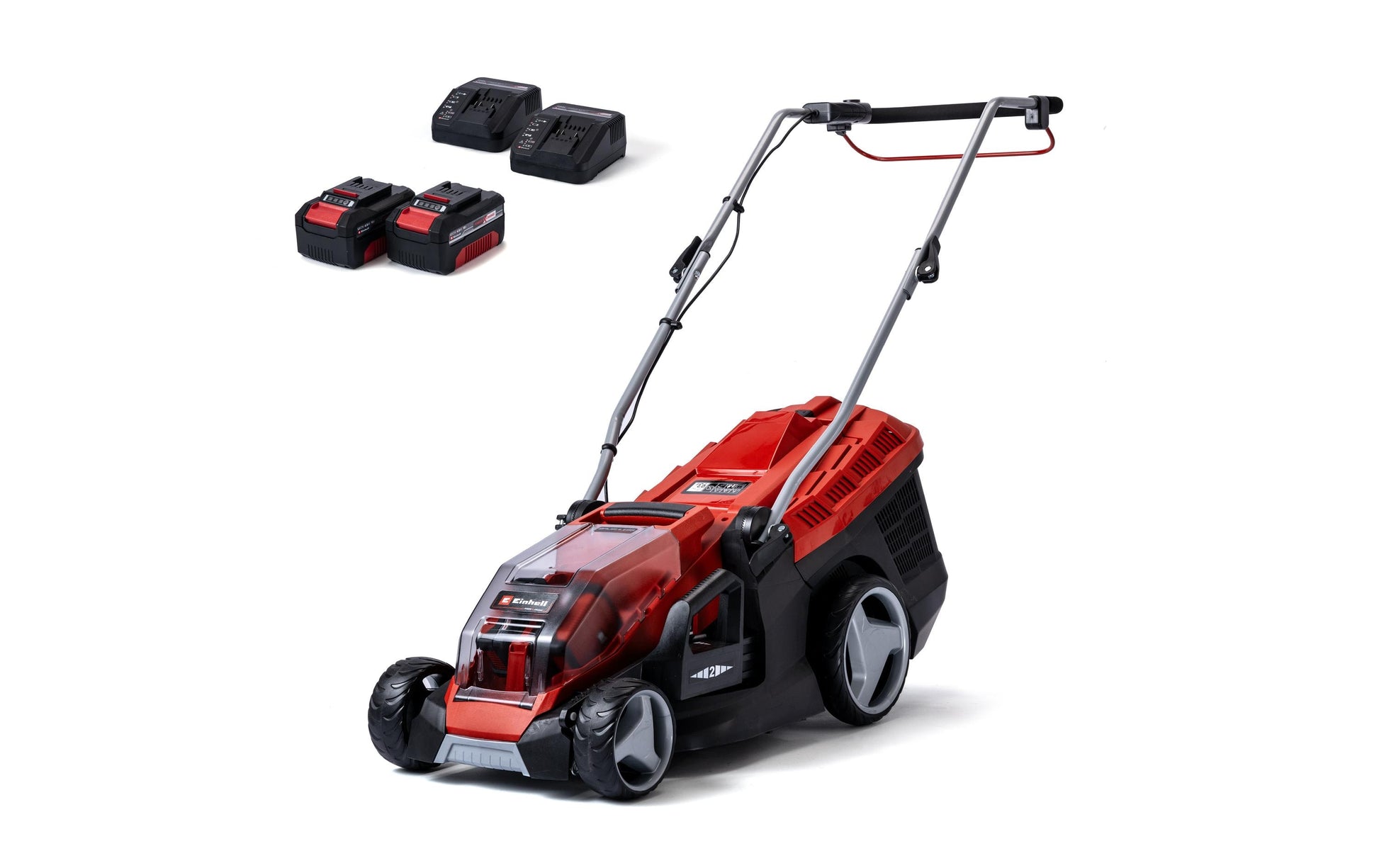 Einhell GE-CM 36/36 Li Akku-Rasenmäher – 18 V – Schnittbreite 36 cm – 2×4,0 Ah & Ladegerät – Power X-Change