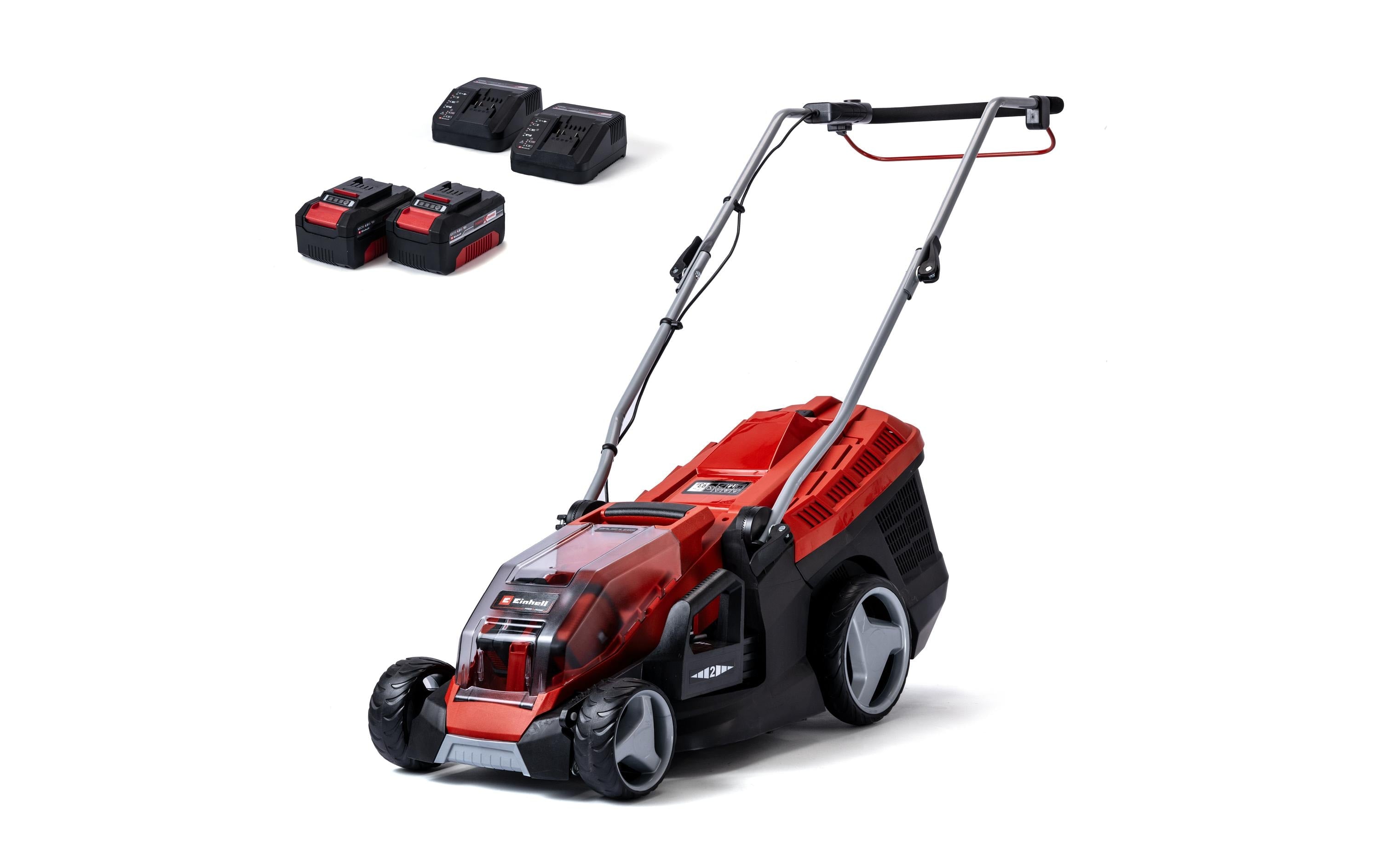 Einhell GE-CM 36/36 Li Akku-Rasenmäher – 18 V – Schnittbreite 36 cm – 2×4,0 Ah & Ladegerät – Power X-Change