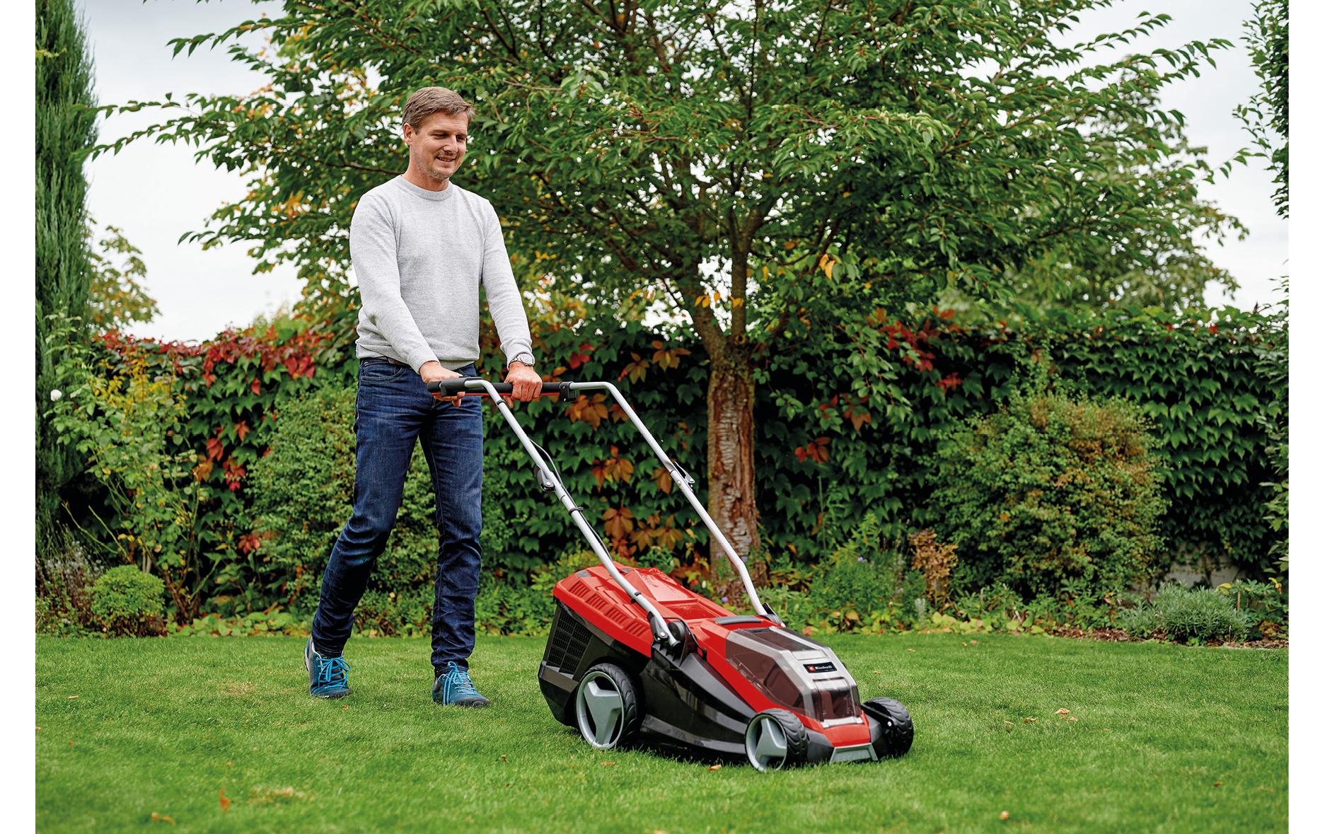 Einhell GE-CM 36/36 Li Akku-Rasenmäher – 18 V – Schnittbreite 36 cm – 2×4,0 Ah & Ladegerät – Power X-Change