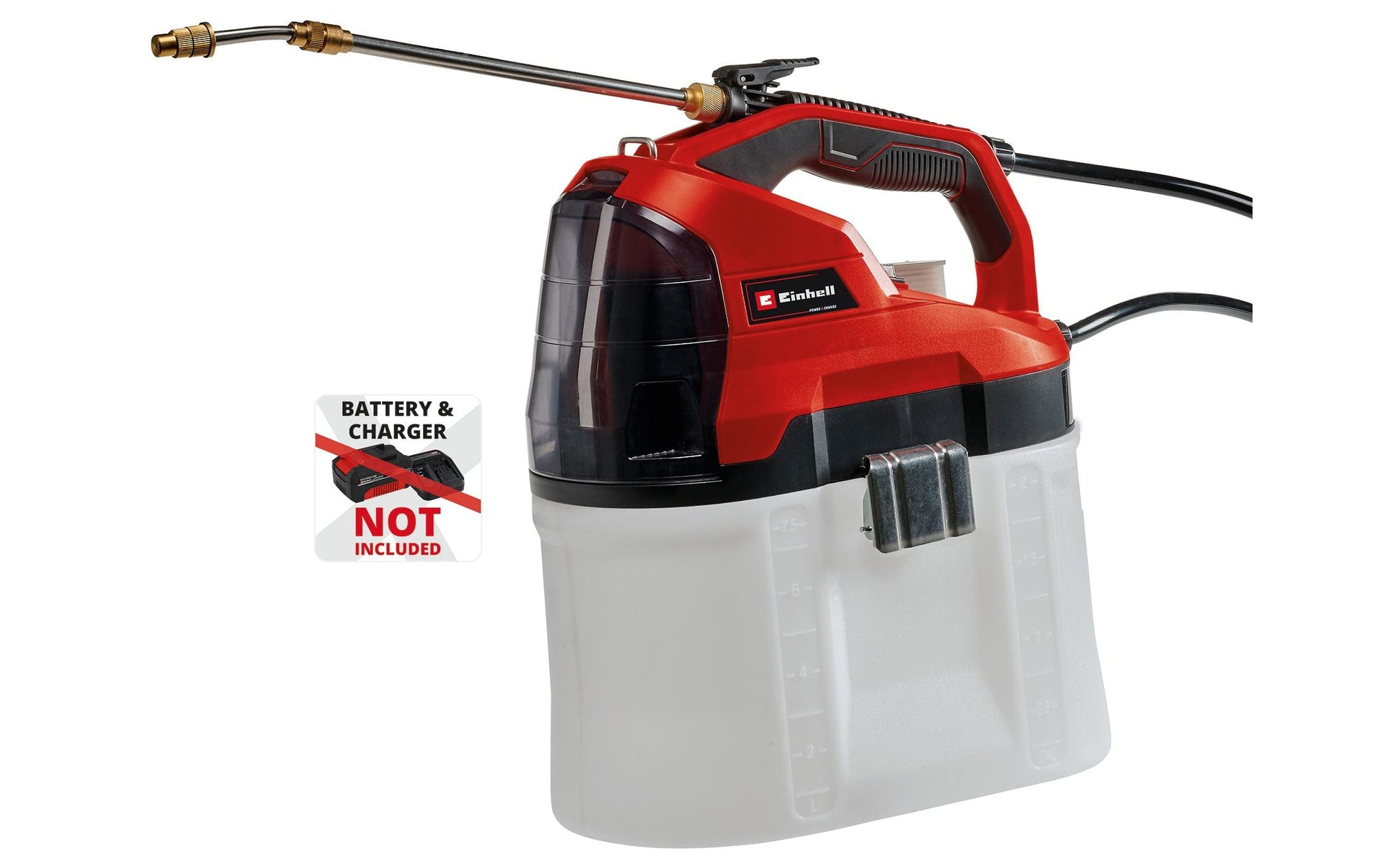 Einhell Drucksprüher 18/75 – 7,5 l, Akku – Schwarz/Rot