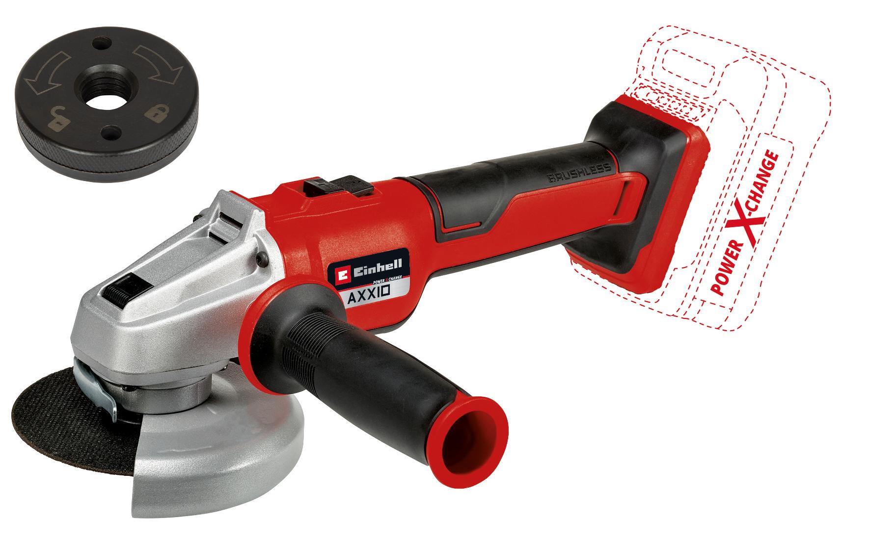 Einhell professional Einhell Winkelschleifer AXXIO 18/115Q – 18 V (Power X-Change) – Werkzeuglos – Ø 115 mm – Solo