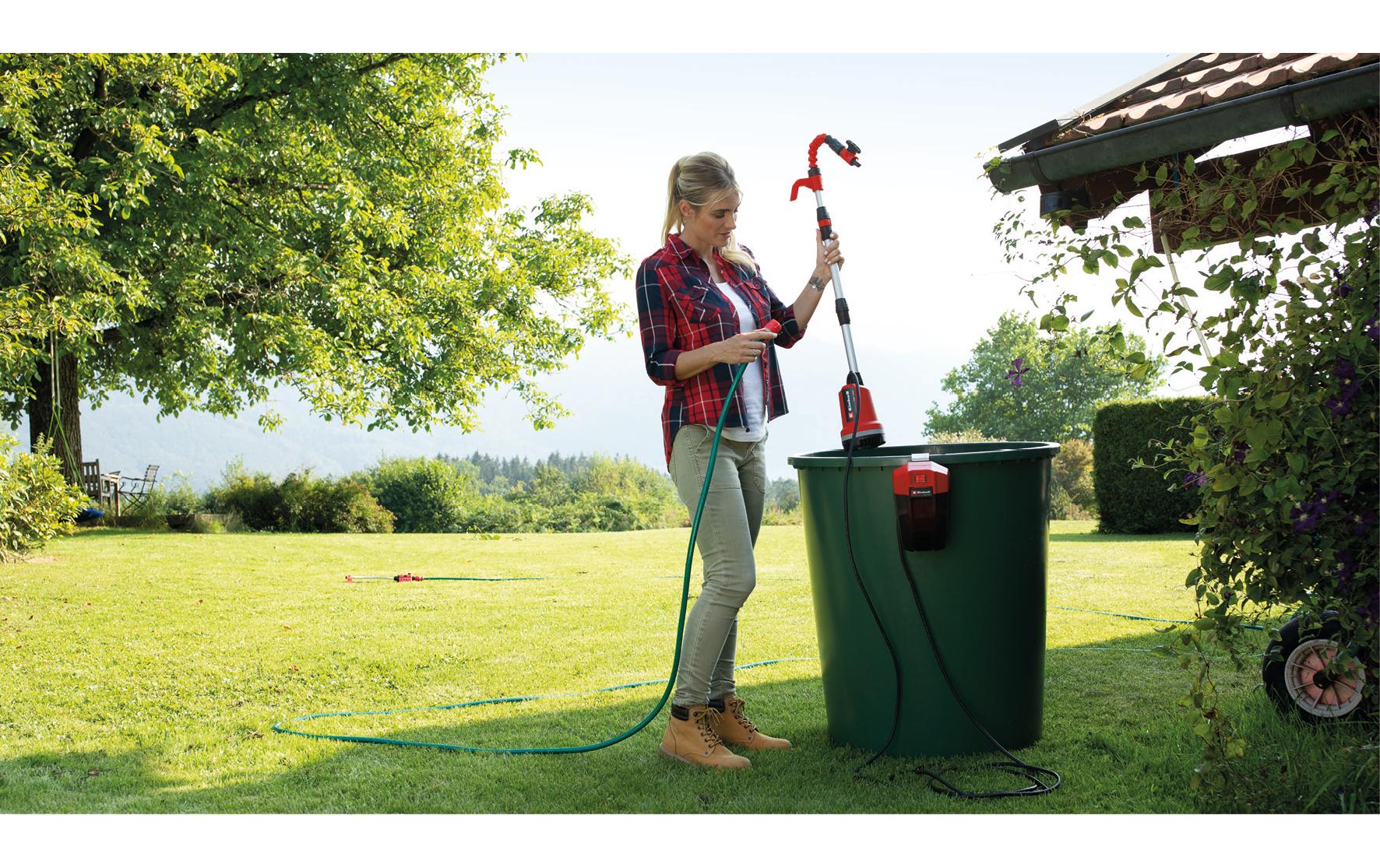 Einhell GE-PP 18 RB Li Akku-Klarwasserpumpe – 3000 l/h – Förderhöhe 20 m – Solo – Power X-Change