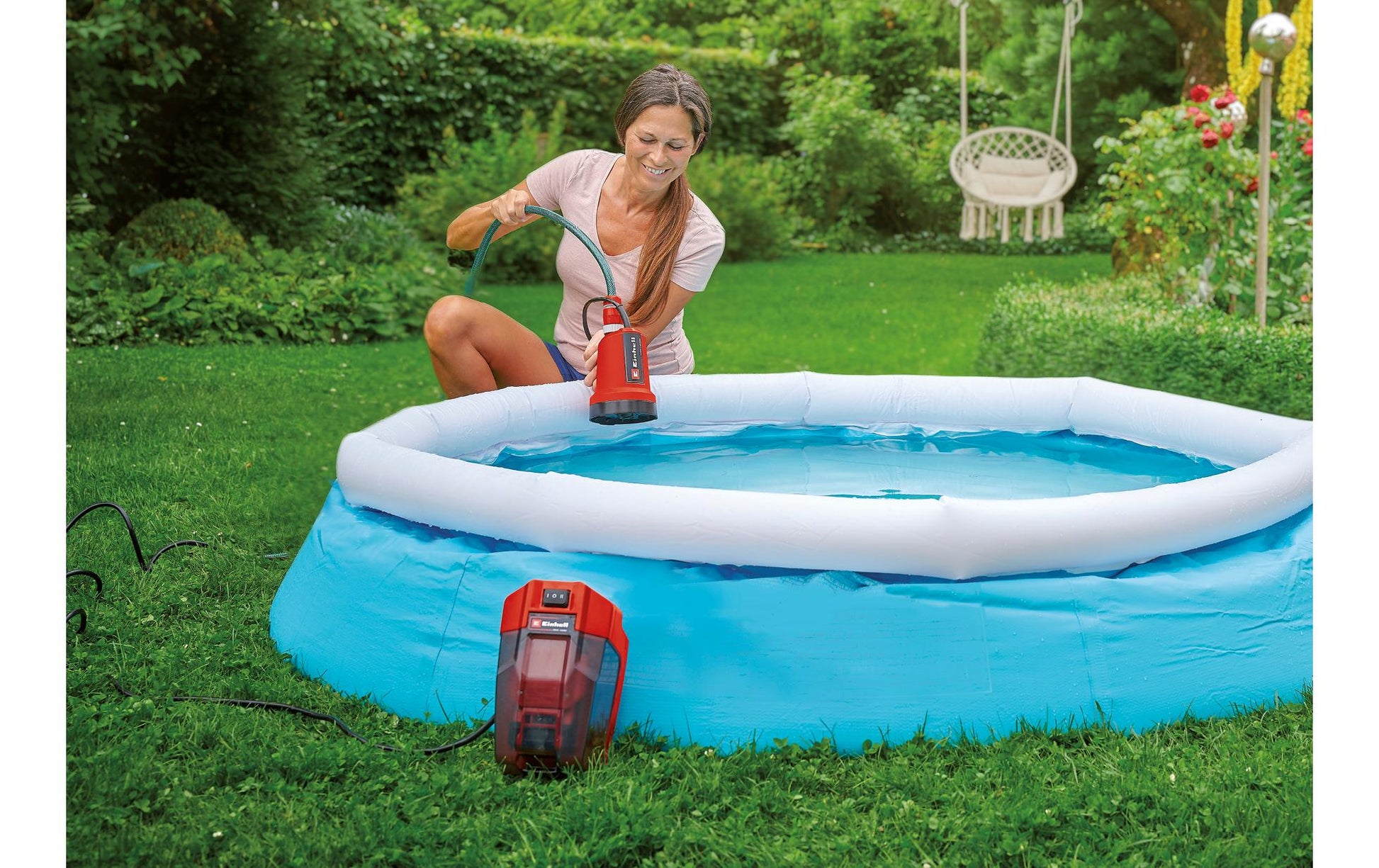 Einhell GE-SP LL Li Klarwasserpumpe – 4500 l/h, 8 m, Power X-Change, ohne Akku und Ladegerät
