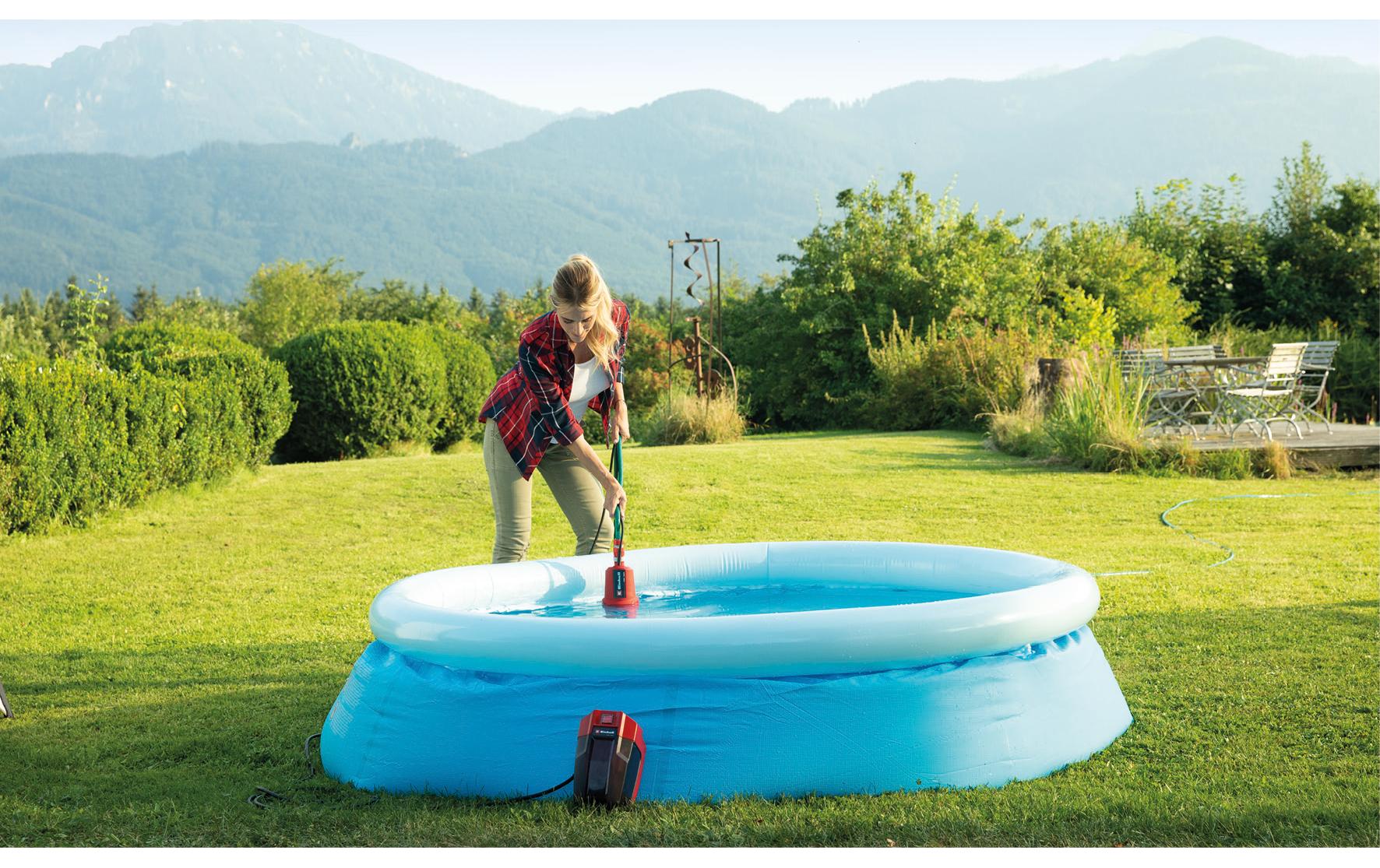 Einhell GE-SP Li Akku-Klarwasserpumpe – 5'000 l/h – 8 m Förderhöhe – Solo – Power X-Change