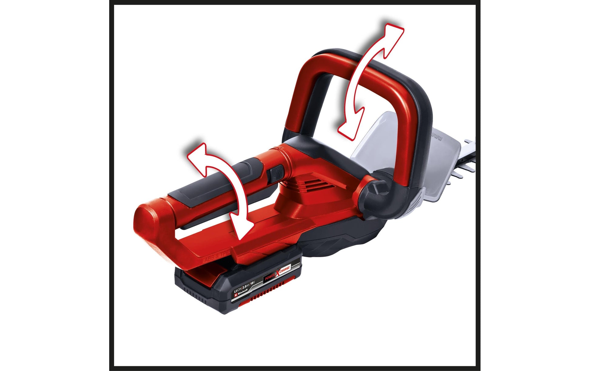 Einhell GC-CH 1855/1 Akku-Heckenschere – Schnittlänge 55 cm – 1×2,5 Ah & Ladegerät – Power X-Change
