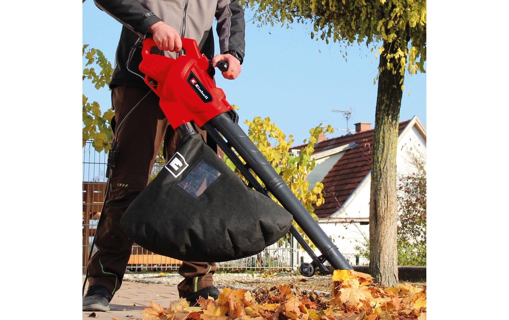 Einhell GC-EL 2400 Laubsauger – Netzbetrieb – 2400 W – Saugleistung 650 m³/h, Luftstrom 240 km/h – Solo