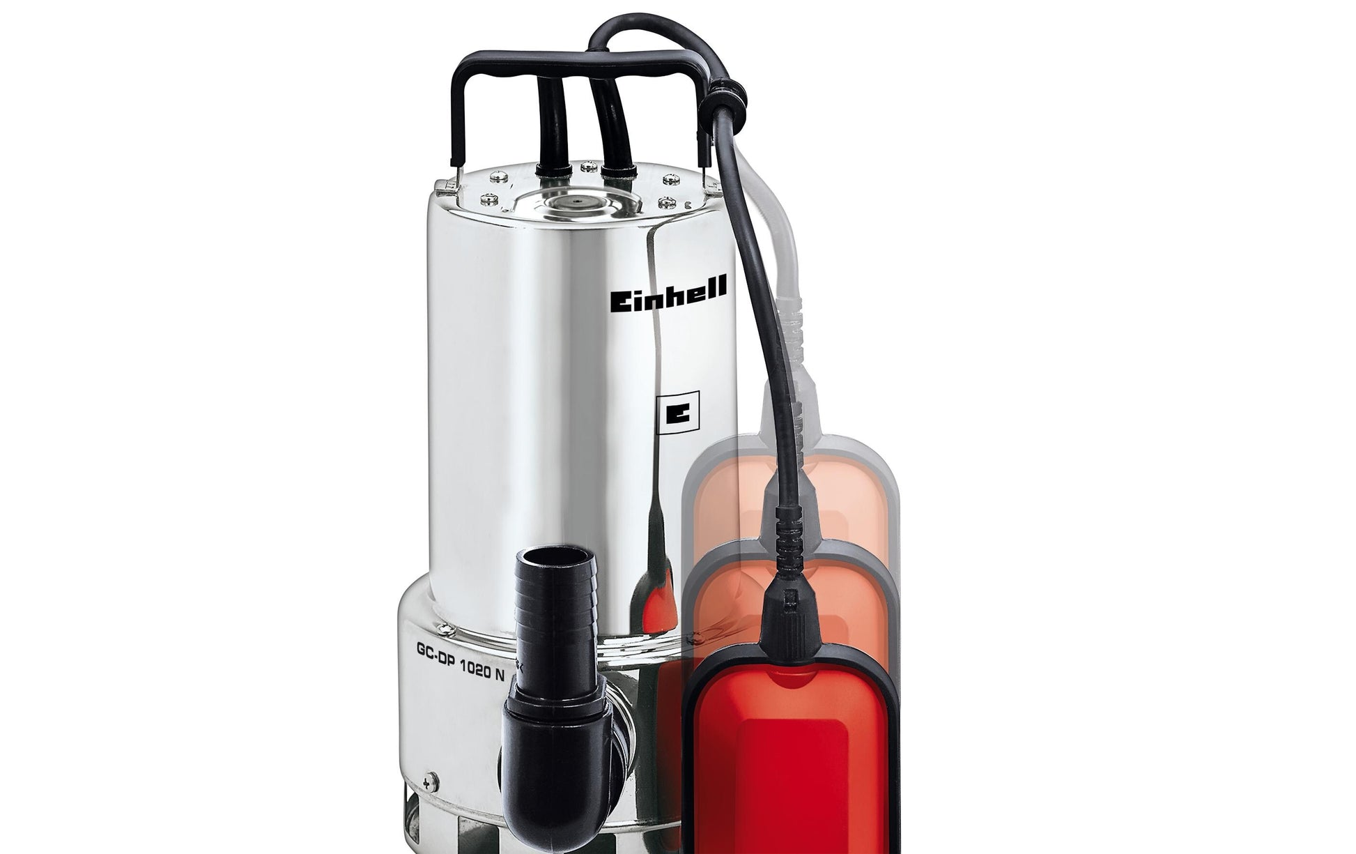 Einhell Schmutzwasserpumpe GC-DP 1020 N – 1000 W, 18000 l/h, Förderhöhe 9 m, Schmutz bis 20 mm, Netzbetrieb