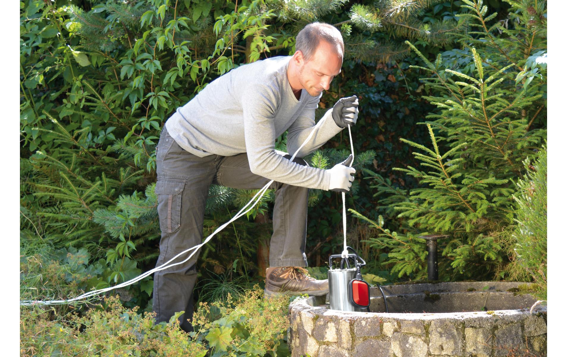 Einhell Schmutzwasserpumpe GC-DP 1020 N – 1000 W, 18000 l/h, Förderhöhe 9 m, Schmutz bis 20 mm, Netzbetrieb