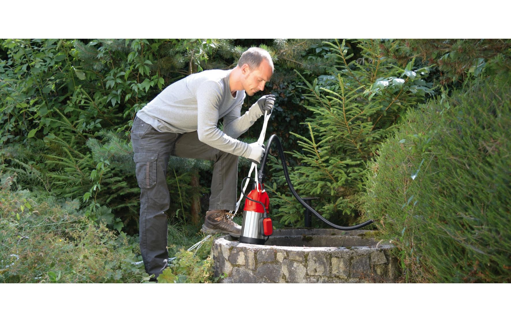 Einhell GC-DW 900 N Tauchpumpe – 900 W – 33,3 mm (G1 IG) – 6000 l/h, 32 m Förderhöhe