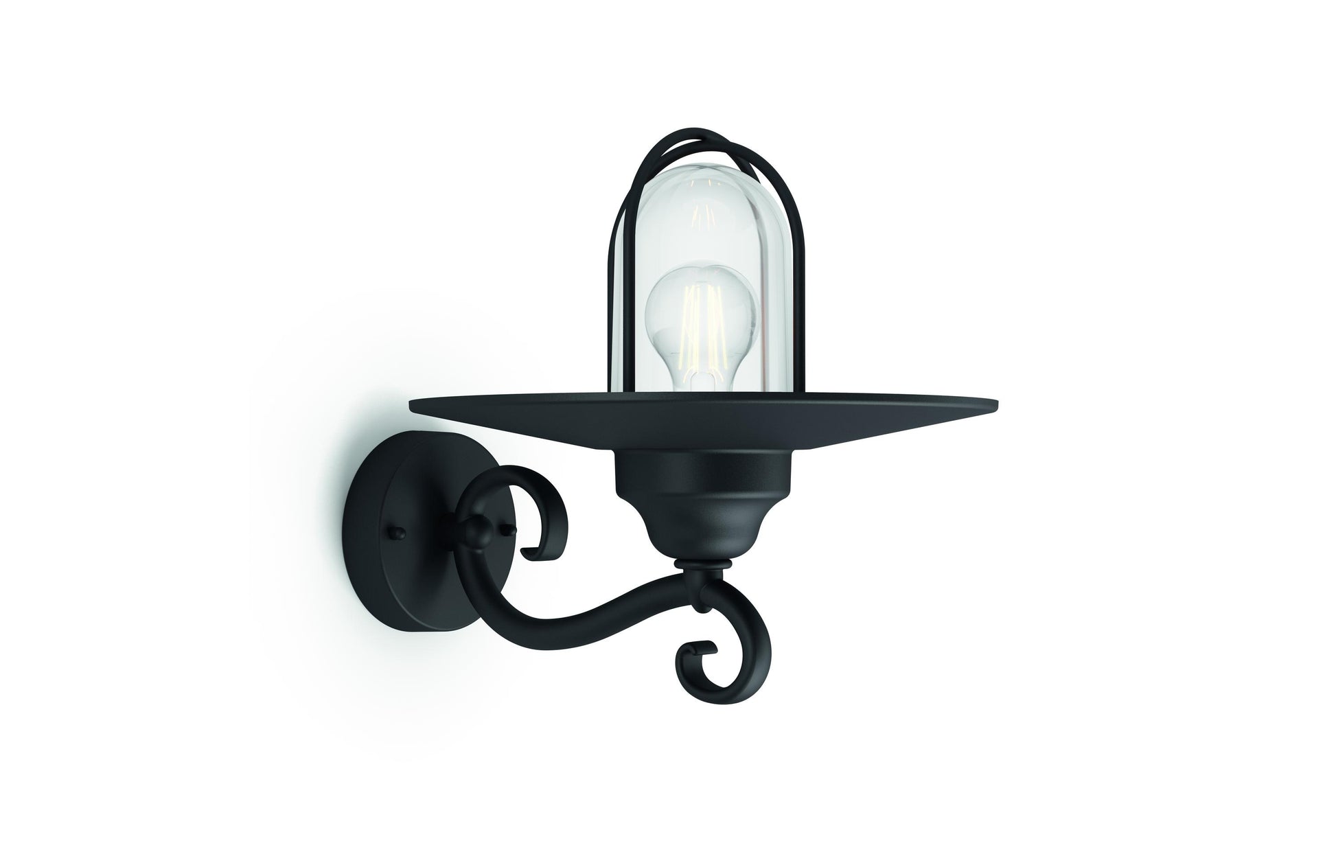 Philips by Signify Philips Aussenwandleuchte – 10×11 cm – 60 W – IP44 – Netzbetrieb, dimmbar – Schwarz, Aluminium