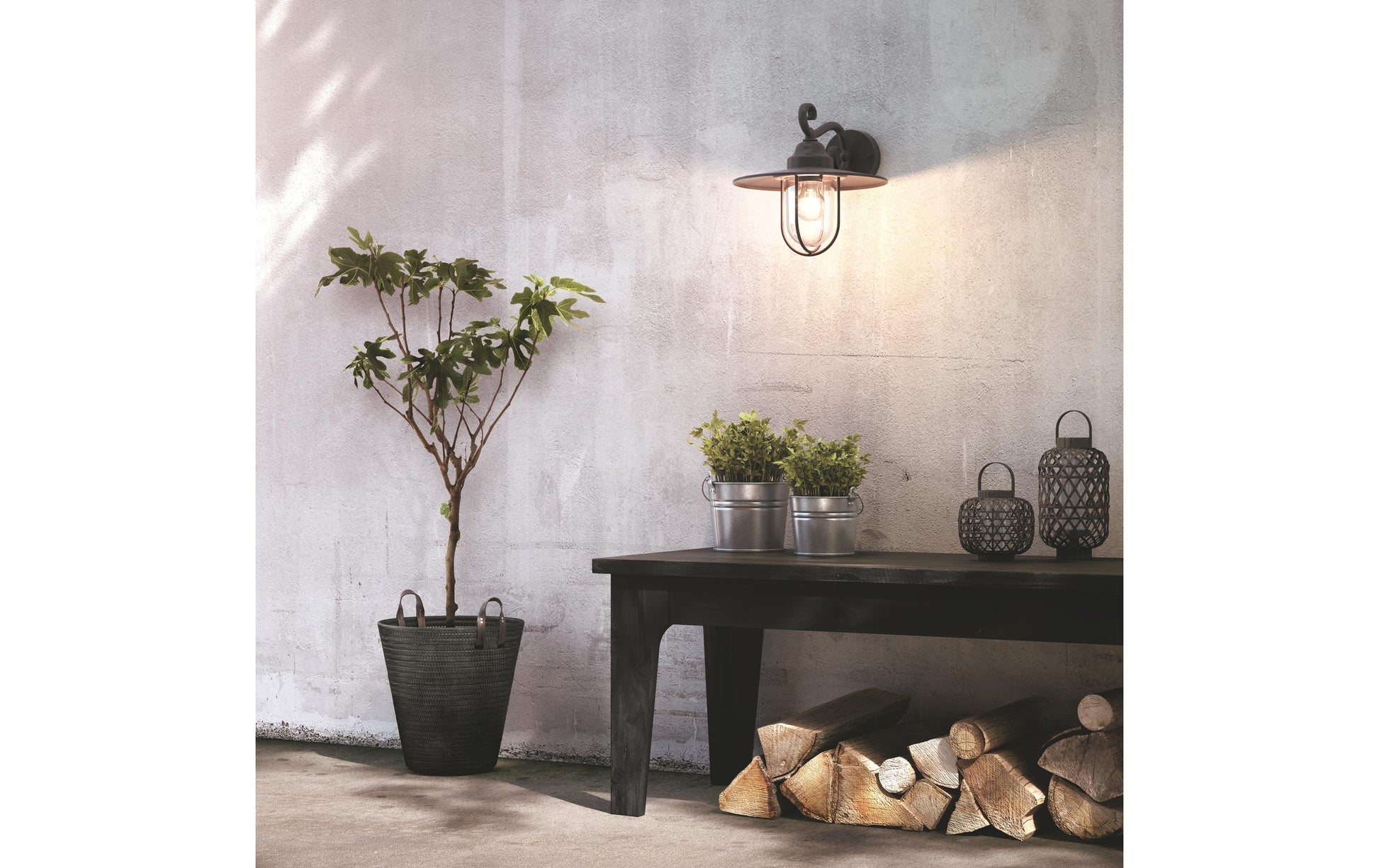 Philips by Signify Philips Aussenwandleuchte – 10×11 cm – 60 W – IP44 – Netzbetrieb, dimmbar – Schwarz, Aluminium
