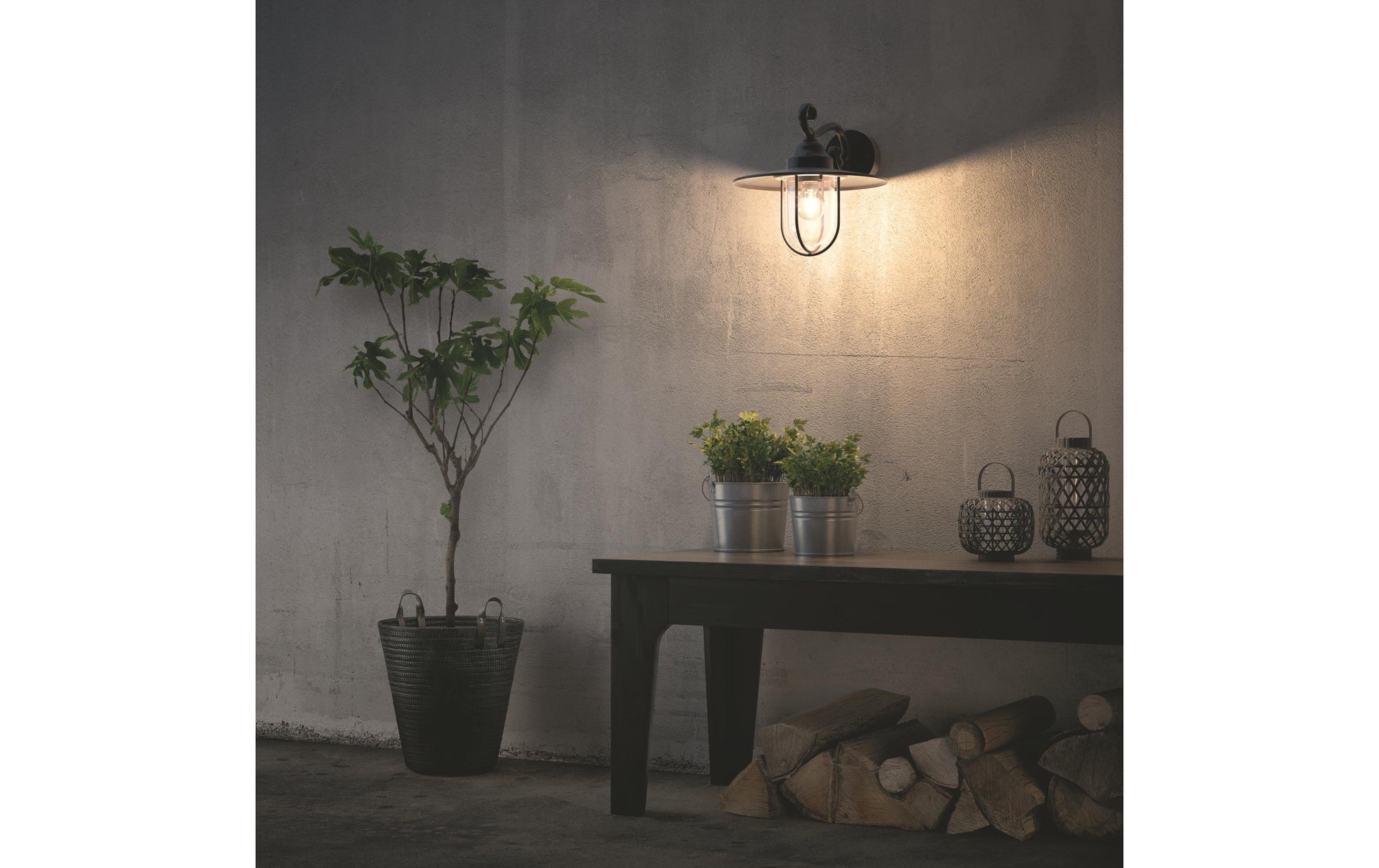 Philips by Signify Philips Aussenwandleuchte – 10×11 cm – 60 W – IP44 – Netzbetrieb, dimmbar – Schwarz, Aluminium