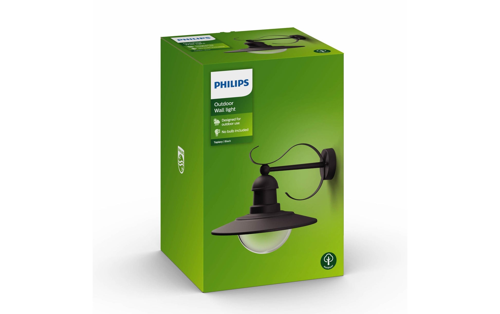 Philips by Signify Philips Aussenwandleuchte – 35×29 cm – 60 W – IP44 – Netzbetrieb – Schwarz