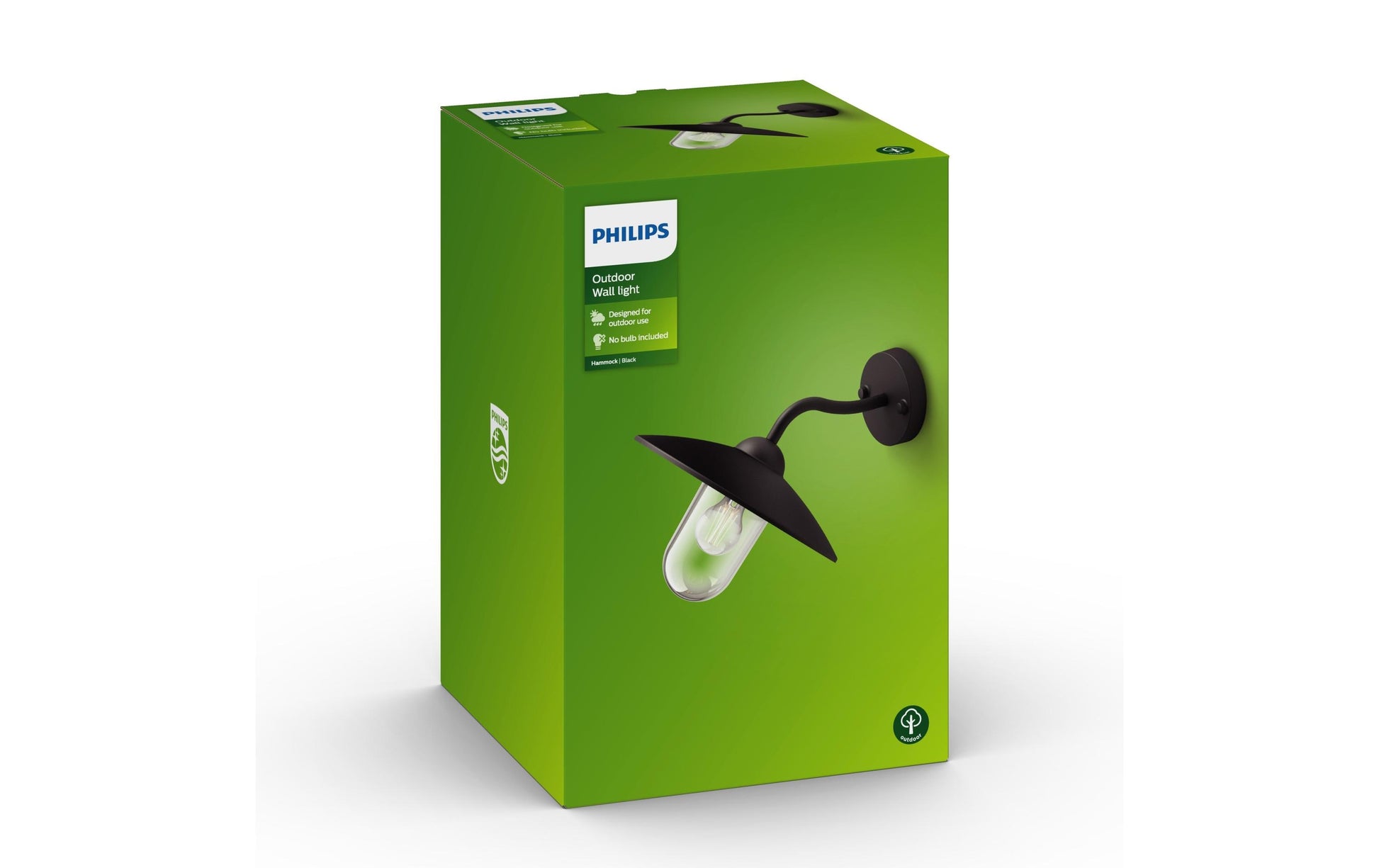 Philips by Signify Philips Aussenwandleuchte – 30×13,1 cm – 60 W – IP44 – Netzbetrieb – dimmbar – Schwarz, Aluminium
