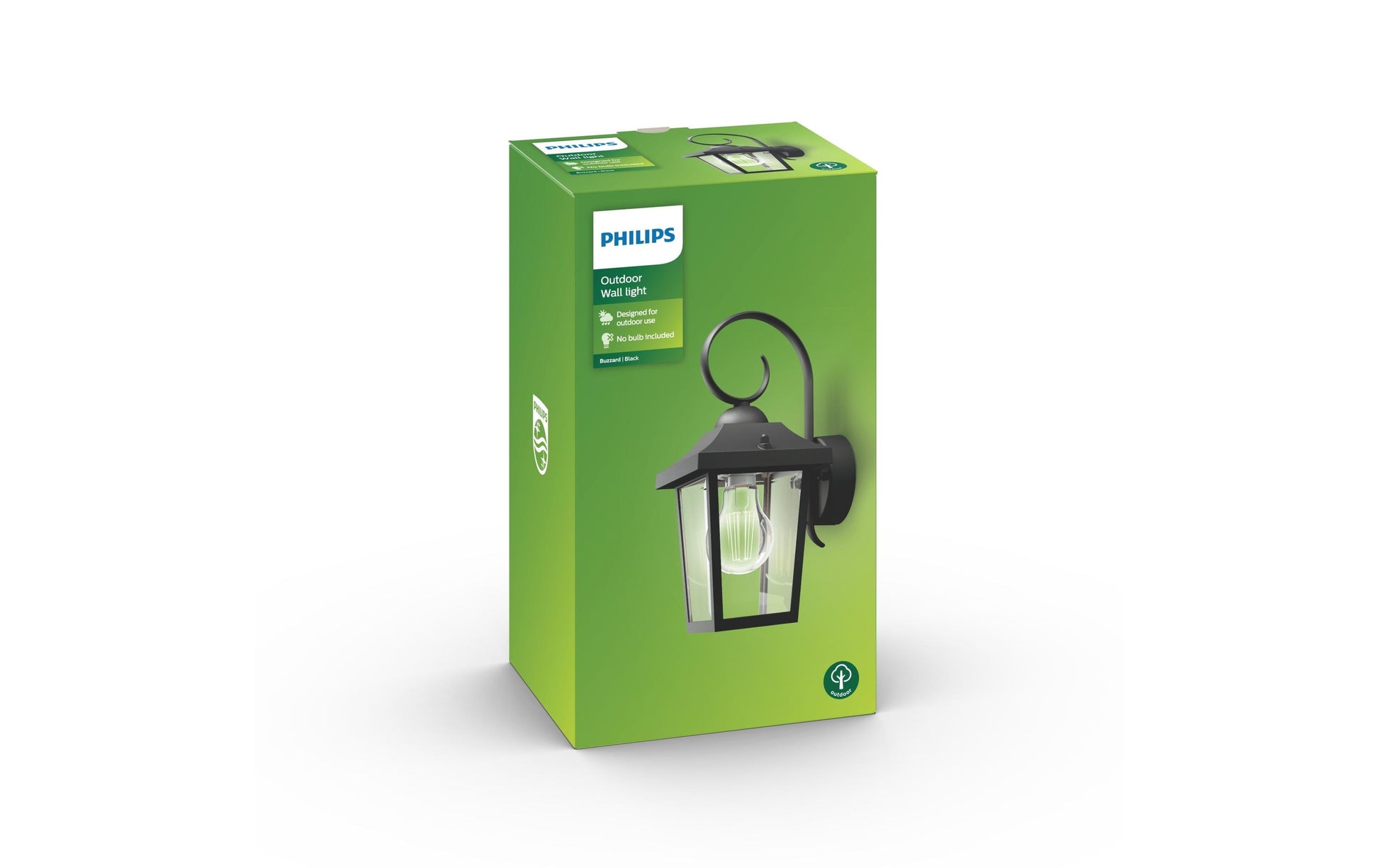 Philips by Signify Philips Aussenwandleuchte – 12×24,9 cm – 60 W – IP44 – Netzbetrieb – dimmbar – Schwarz, Aluminium