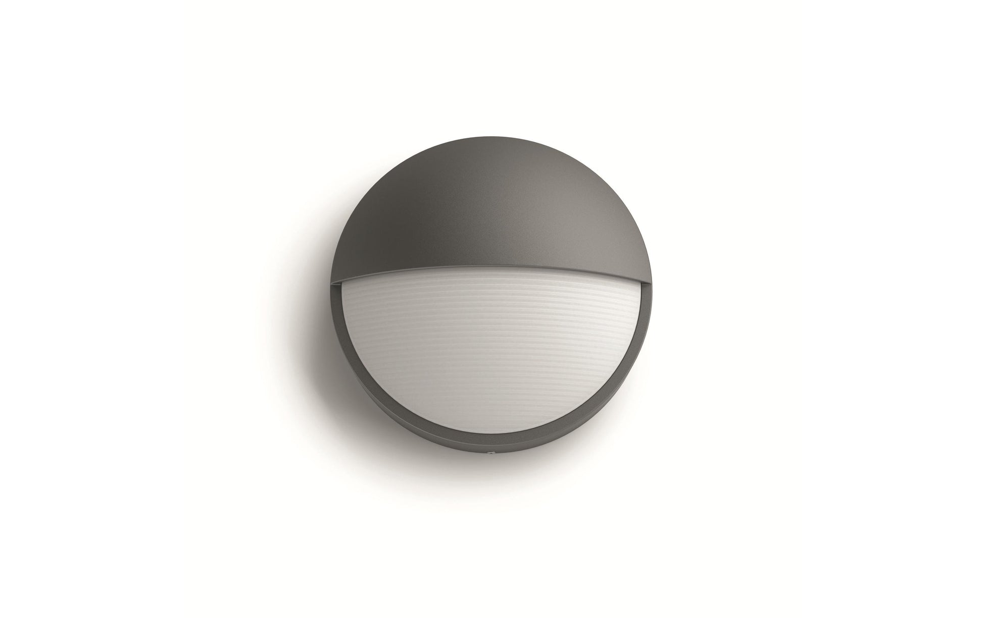 Philips by Signify Philips Aussenwandleuchte – 10×11 cm, 600 lm, 6 W, Warmweiss, 2700 K, IP44, Netzbetrieb, Anthrazit, Kunststoff