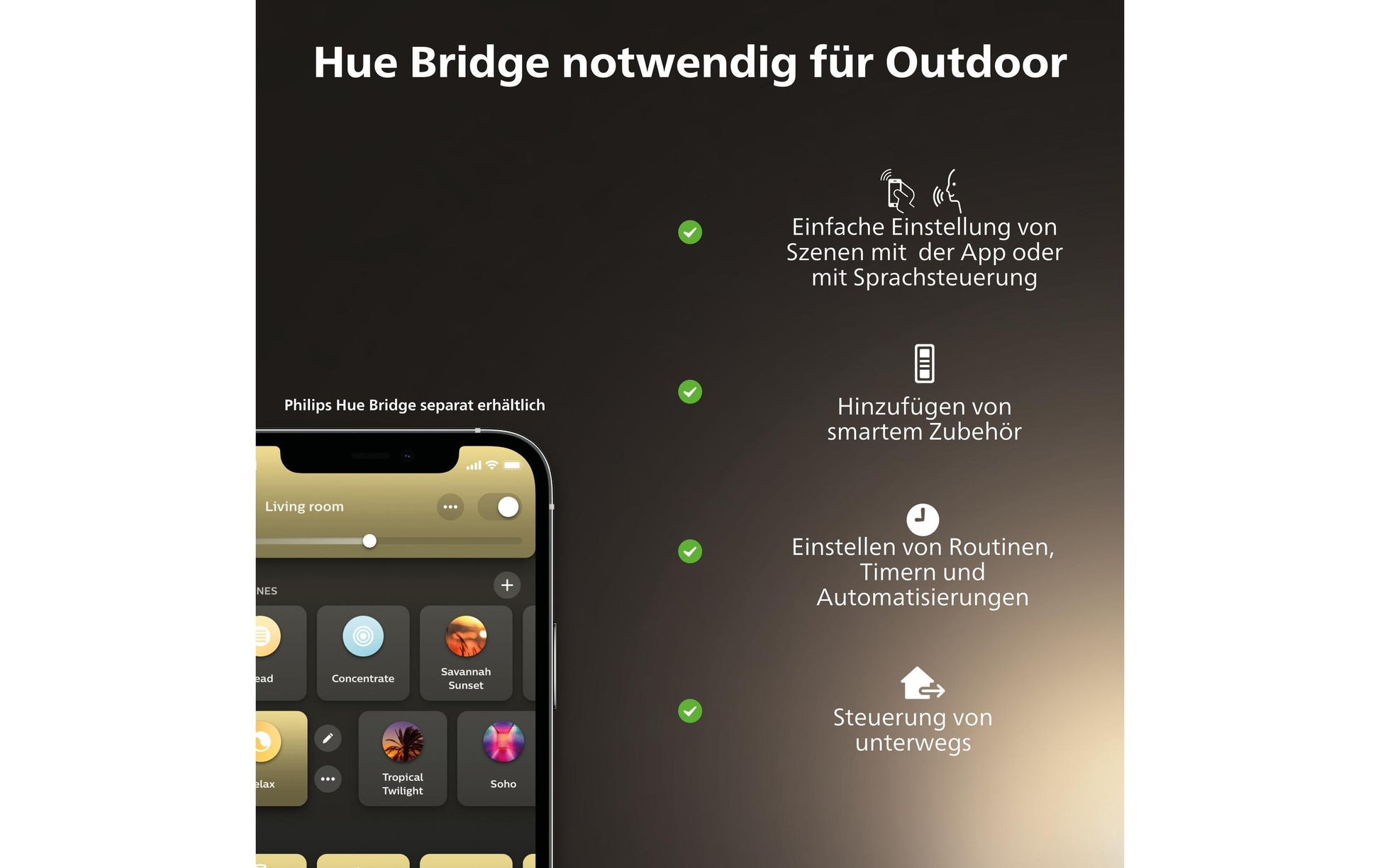 Philips by Signify Philips Hue Aussenwandleuchte – 22×15,3 cm – 2600 lm, 41 W – Warmweiss, 2700 K – IP44 – Netzbetrieb – ZigBee
