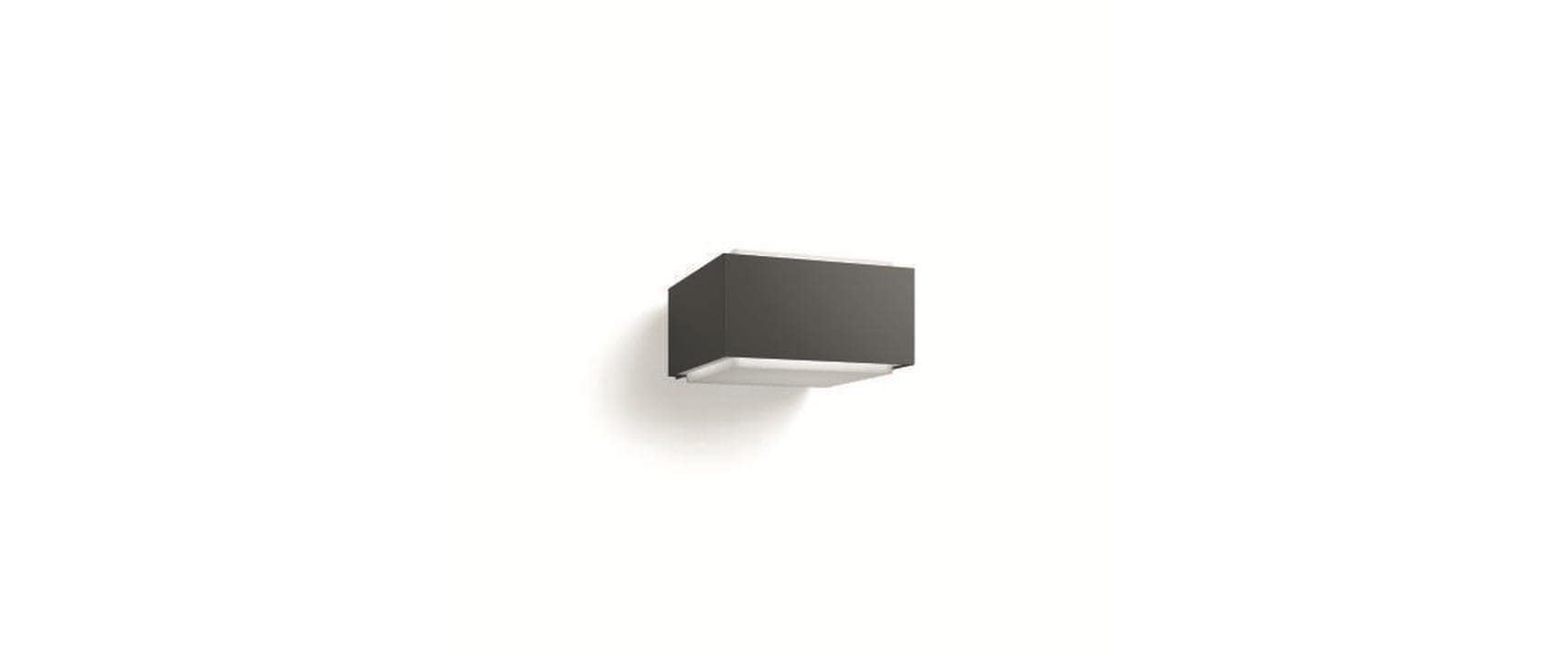 Philips by Signify Philips Aussenwandleuchte Hedgehog – 18,2×9,1 cm – 42 W – IP44 – Netzbetrieb – dimmbar – Anthrazit – Aluminium