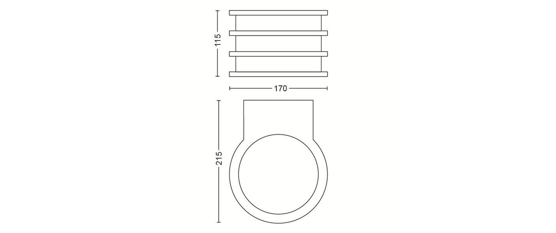 Philips by Signify Philips Hue Aussenwandleuchte – 2700 K – IP44 – Netzbetrieb – Zigbee – für Philips Hue – dimmbar – Aluminium