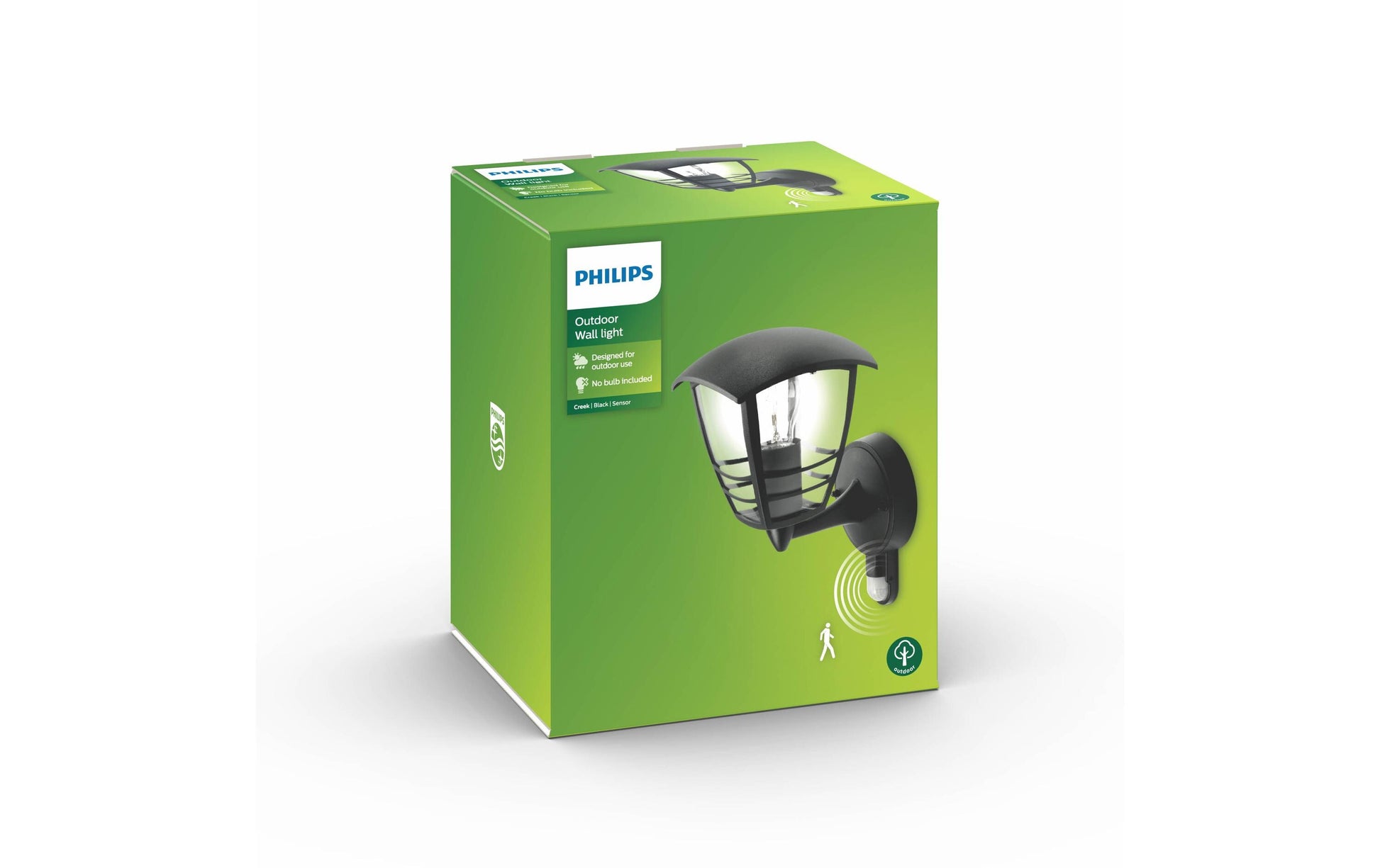 Philips by Signify Philips Aussenwandleuchte – 900 lm, 60 W – IP44 – Netzbetrieb – mit Bewegungsmelder – Schwarz – Aluminium