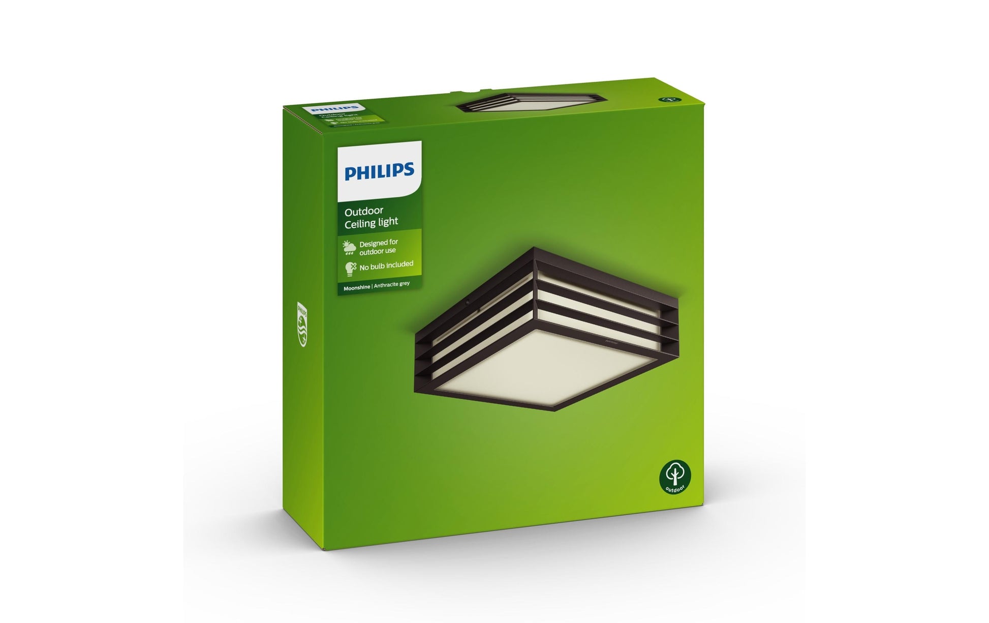 Philips by Signify Philips Aussenwandleuchte Moonshine – 26×8,1 cm – 28 W – IP44 – Netzbetrieb – dimmbar – Grau – Aluminium