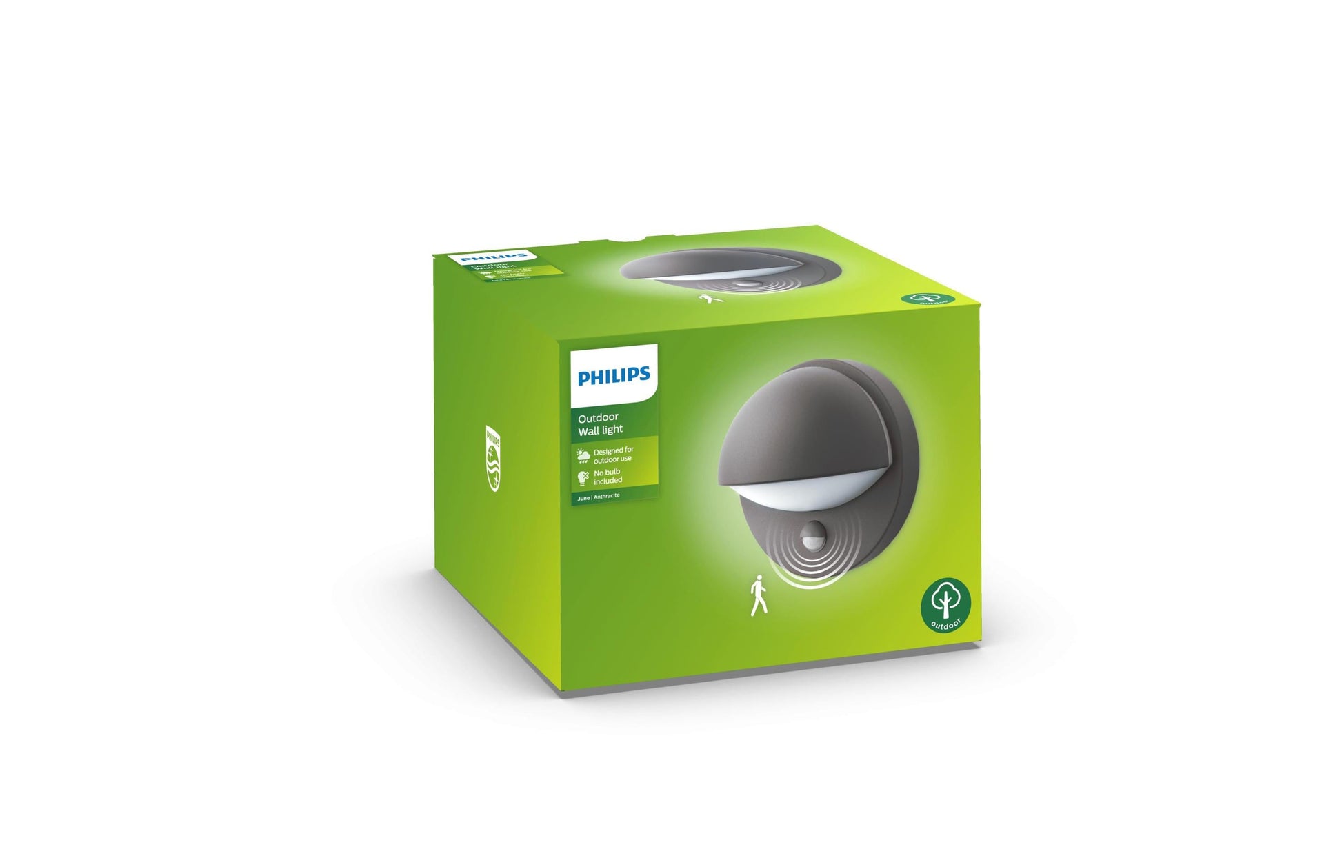 Philips by Signify Philips Aussenwandleuchte – 600 lm – IP44 – Netzbetrieb – Bewegungsmelder – Anthrazit, Aluminium