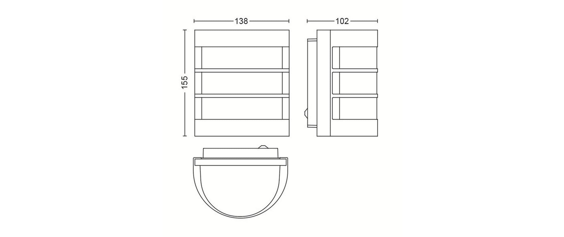 Philips by Signify Philips Aussenwandleuchte Calgary – 10×11 cm – 60 W – IP44 – Netzbetrieb – Anthrazit – Edelstahl