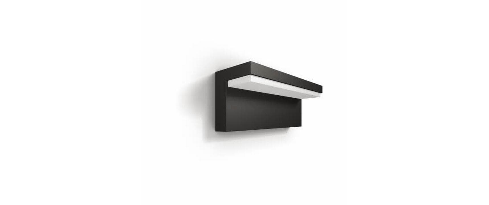 Philips by Signify Philips Aussenwandleuchte – 1 000 lm, 9 W – Warmweiss, 2700 K – IP44 – Netzbetrieb – Anthrazit – Aluminium