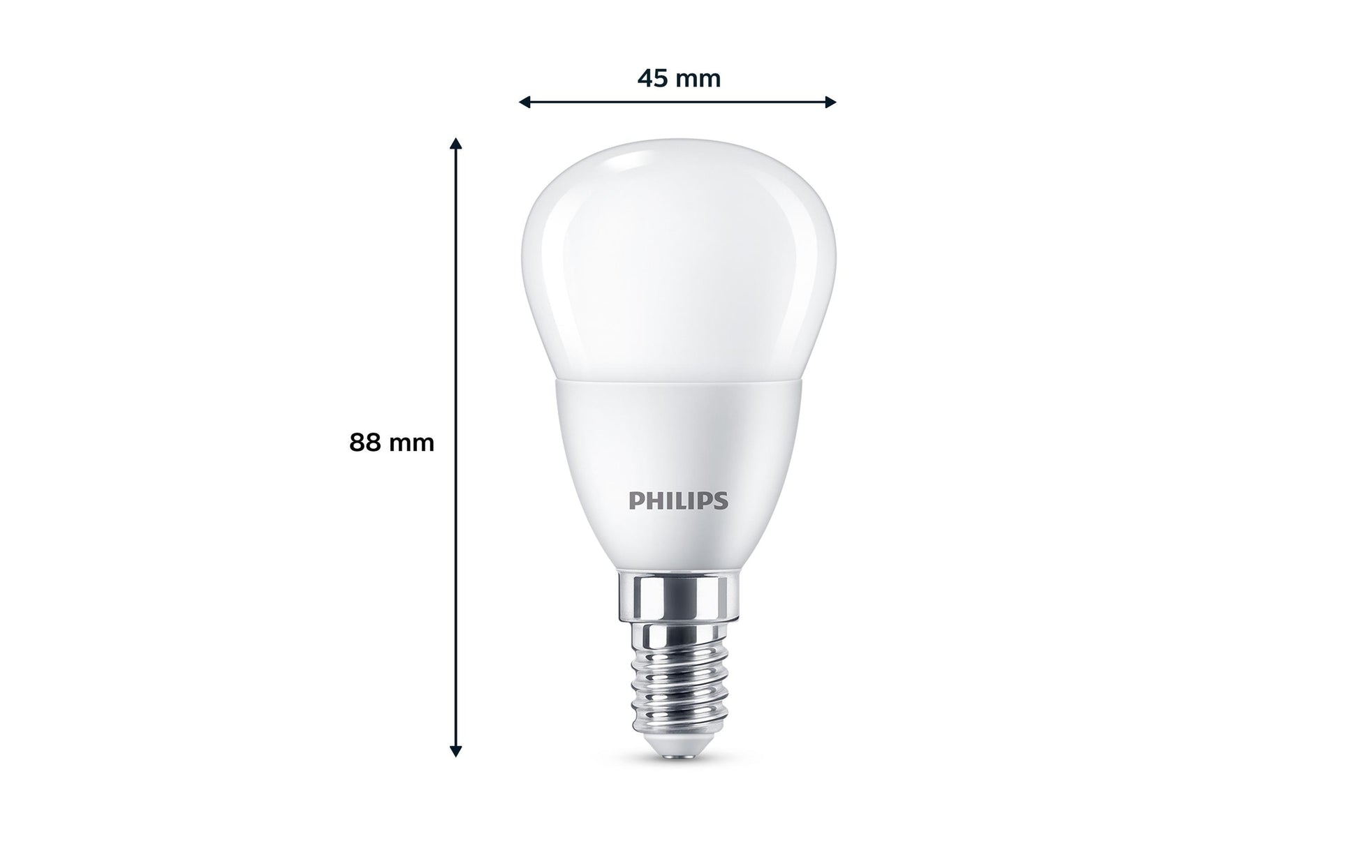 Philips by Signify Philips LED-Leuchtmittel E14 P45 – Warmweiss 2700 K, 470 lm, 4,9 W