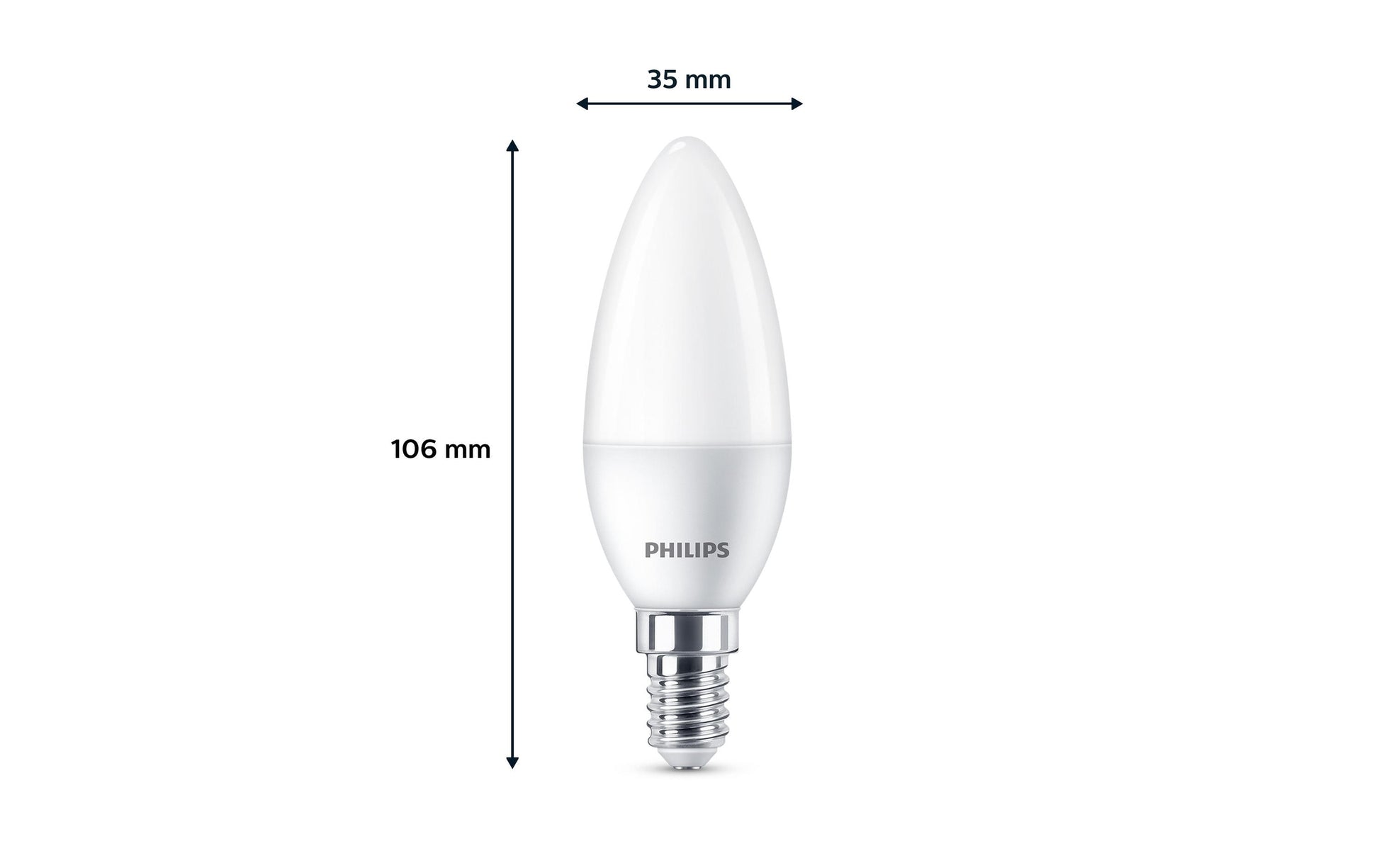 Philips by Signify Philips LED-Leuchtmittel E14 B35 Kerze – 470 lm, 4,9 W, Warmweiss 2700 K – 6 Stk.