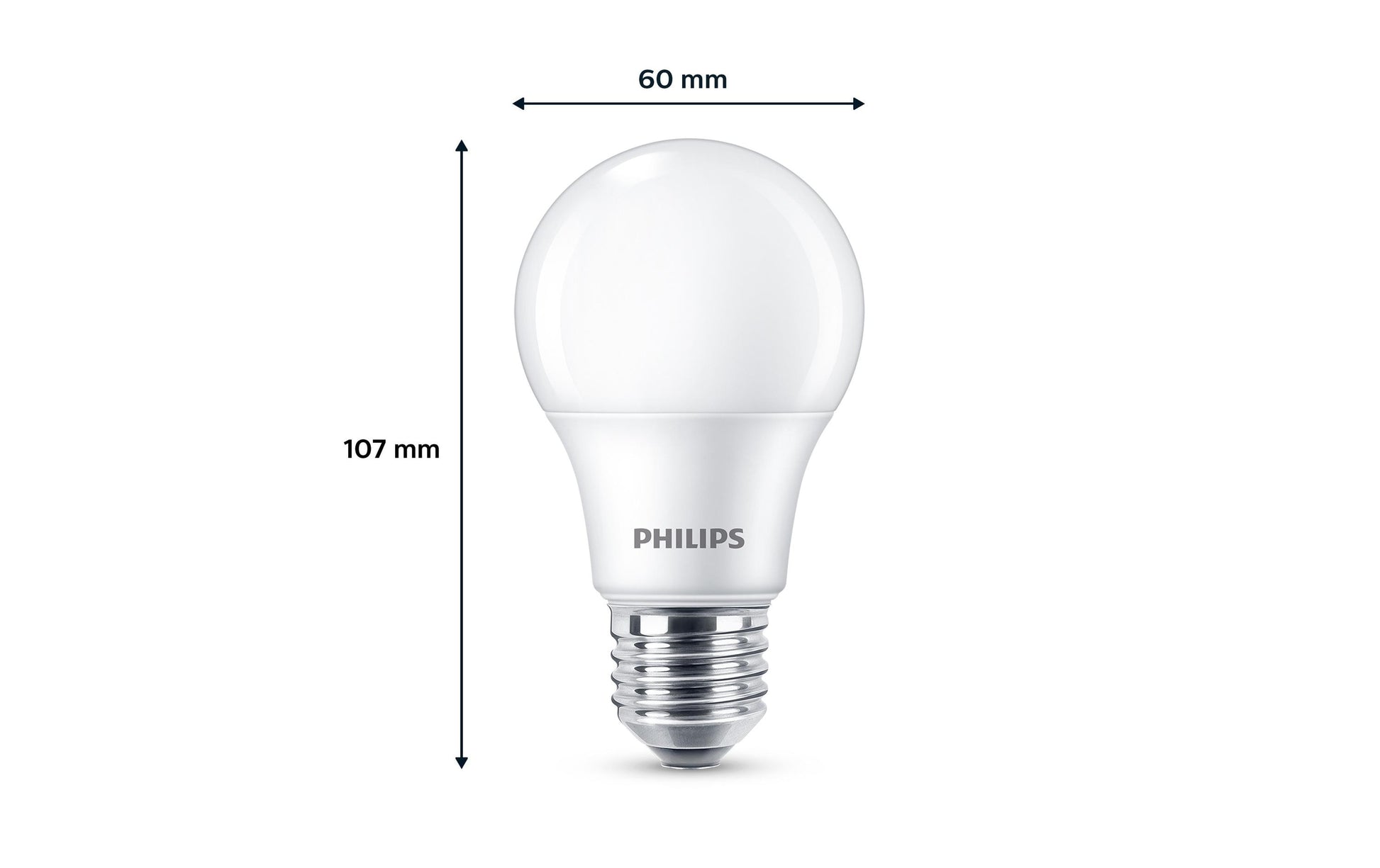 Philips by Signify Philips LED-Leuchtmittel E27 A-Form – Warmweiss 2700 K, 470 lm, 4,9 W – 6 Stk., Weiss