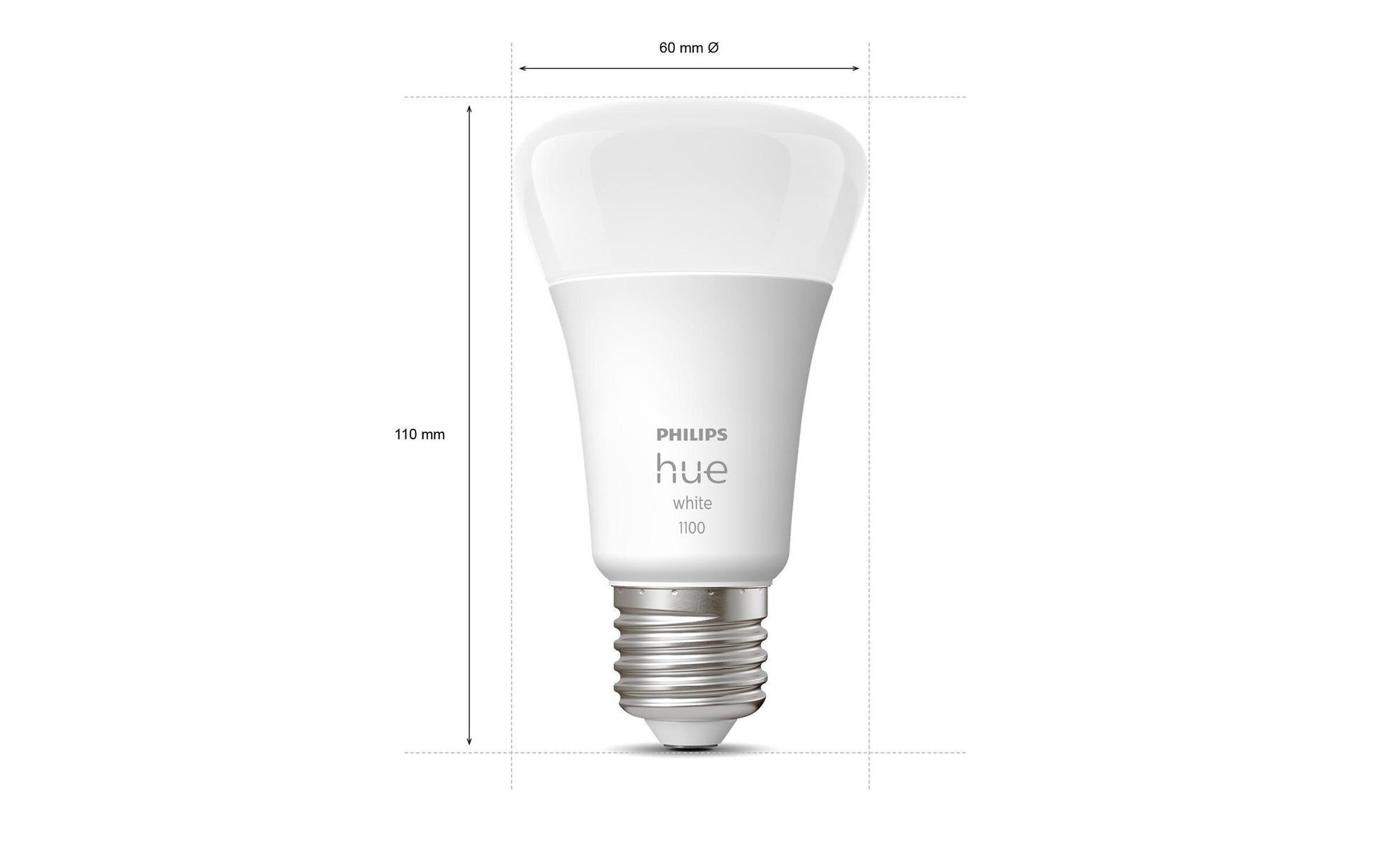 Philips by Signify Philips Hue Smart-Leuchtmittel E27 Weiss – 1055 lm, 2700 K, App-Steuerung, dimmbar – 3er-Pack