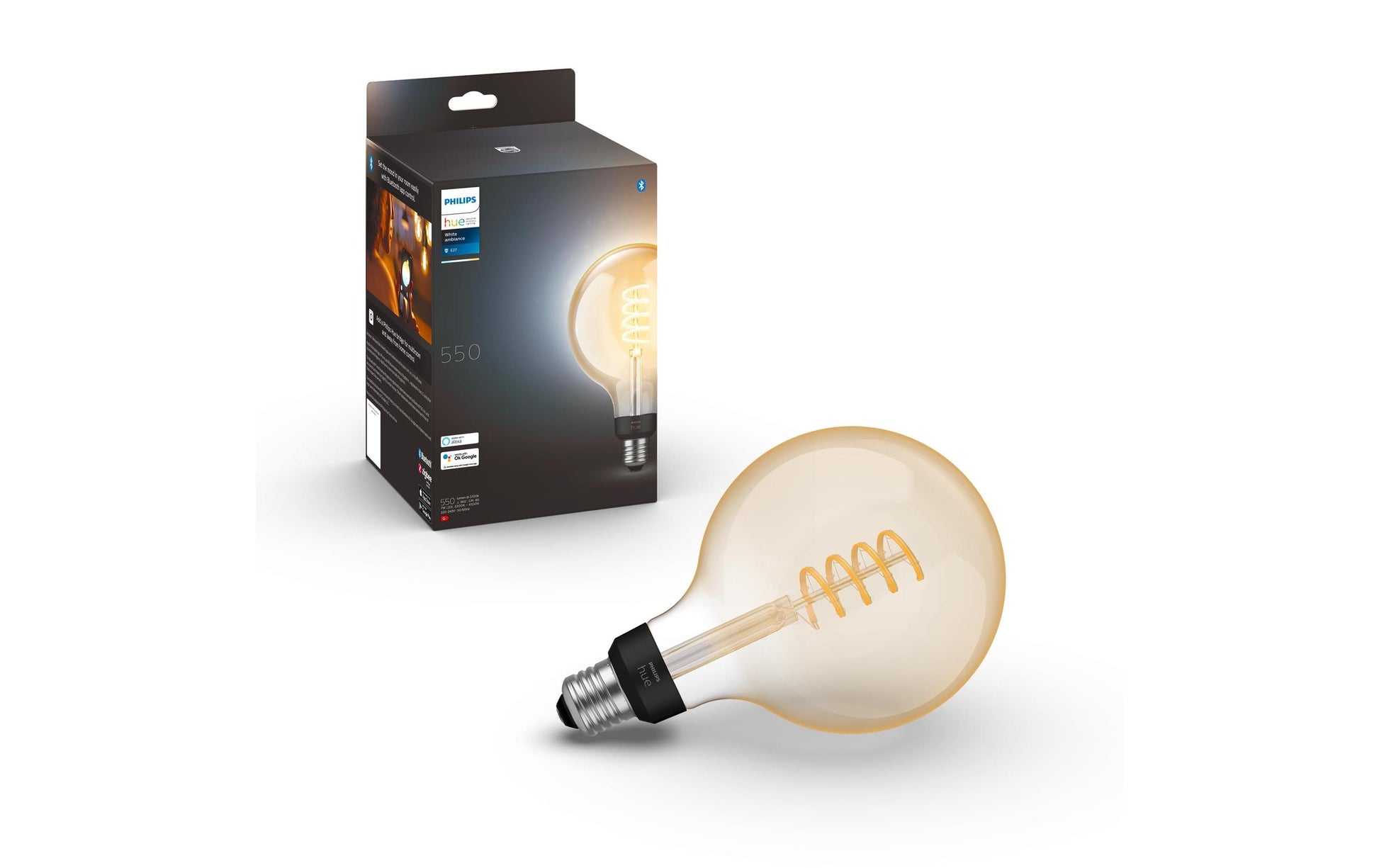 Philips by Signify Philips Hue Smart-Leuchtmittel E27 White Ambiance – 375 lm, 2700 K, WLAN/App, dimmbar