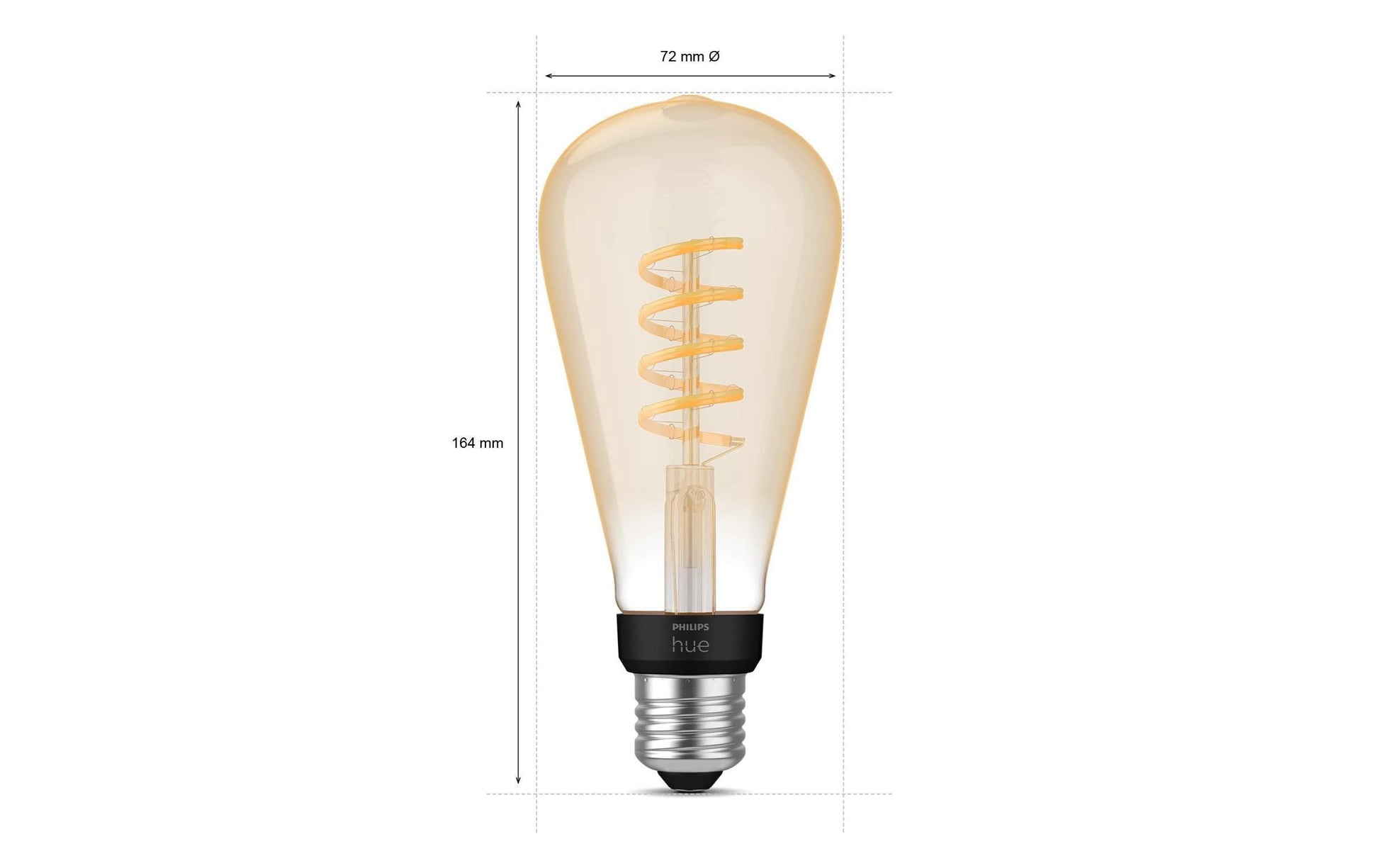 Philips by Signify Philips Hue Smart-Leuchtmittel E27 ST72 – Warmweiss–Kaltweiss, 375 lm, 7 W, Zigbee, Bluetooth – 1 Stk.