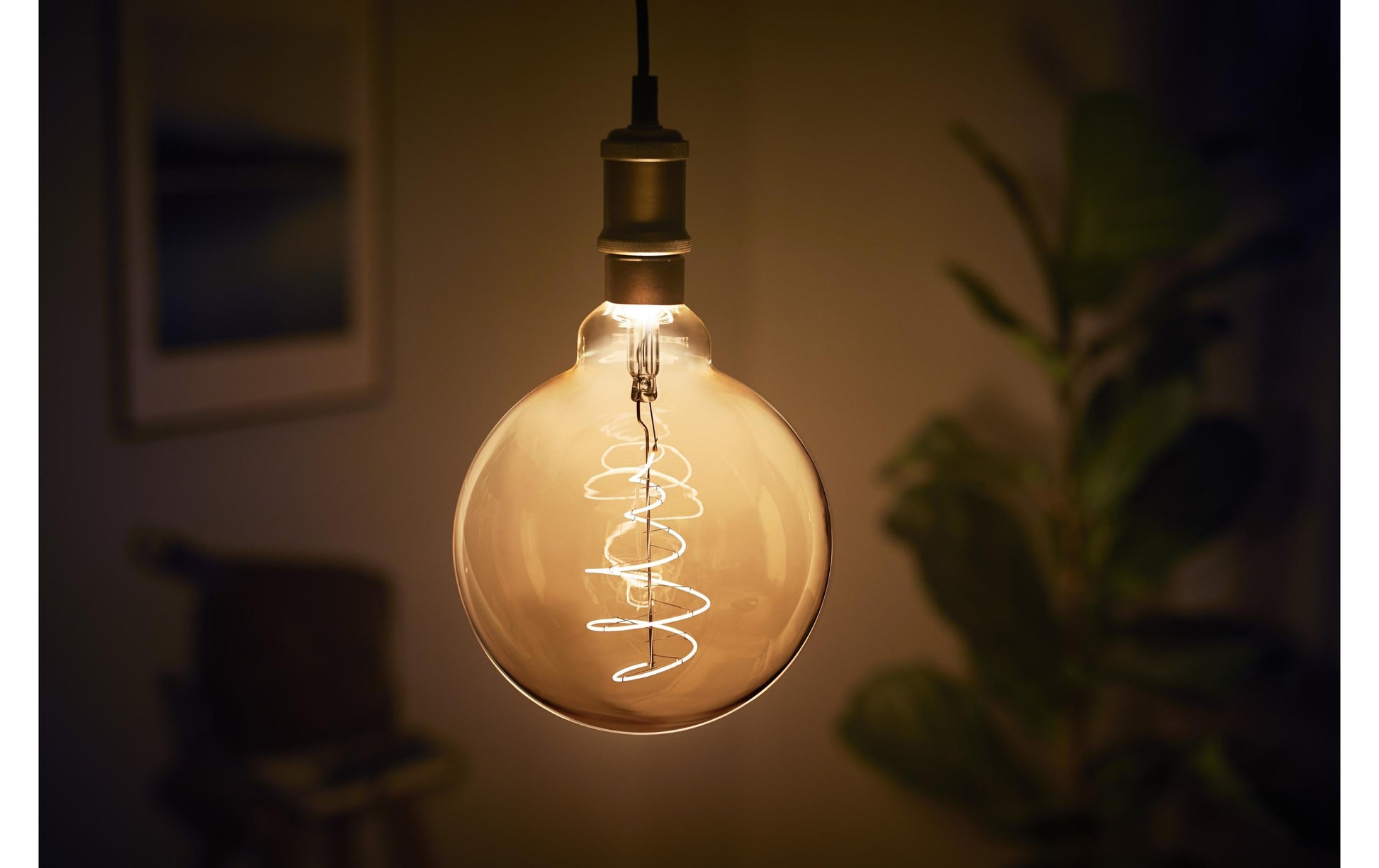 Philips by Signify Philips Schnurpendel – E27, 40 W, nicht dimmbar – Gold